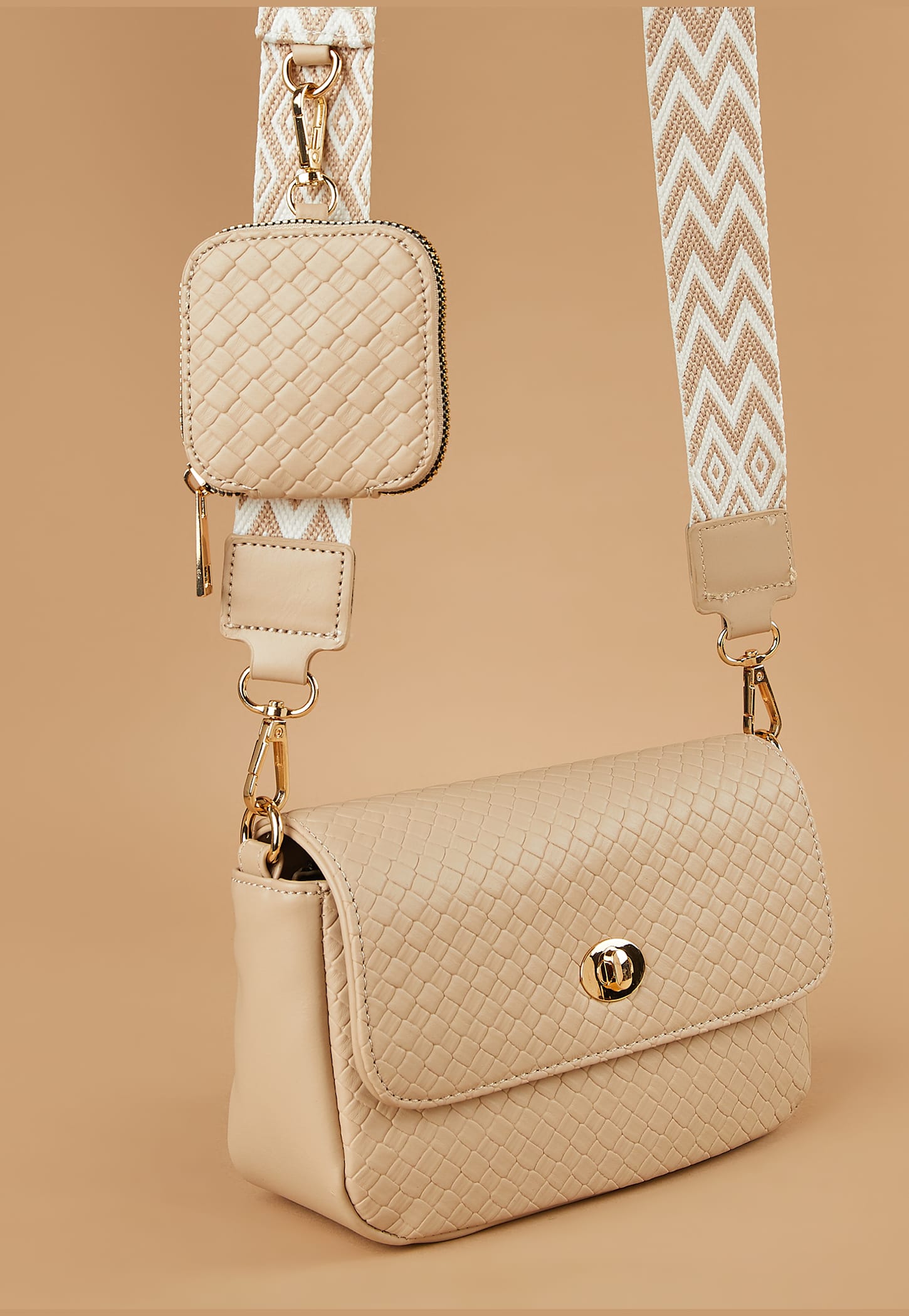 CODE Patterned Sling Bag with Pouch-picture-38
