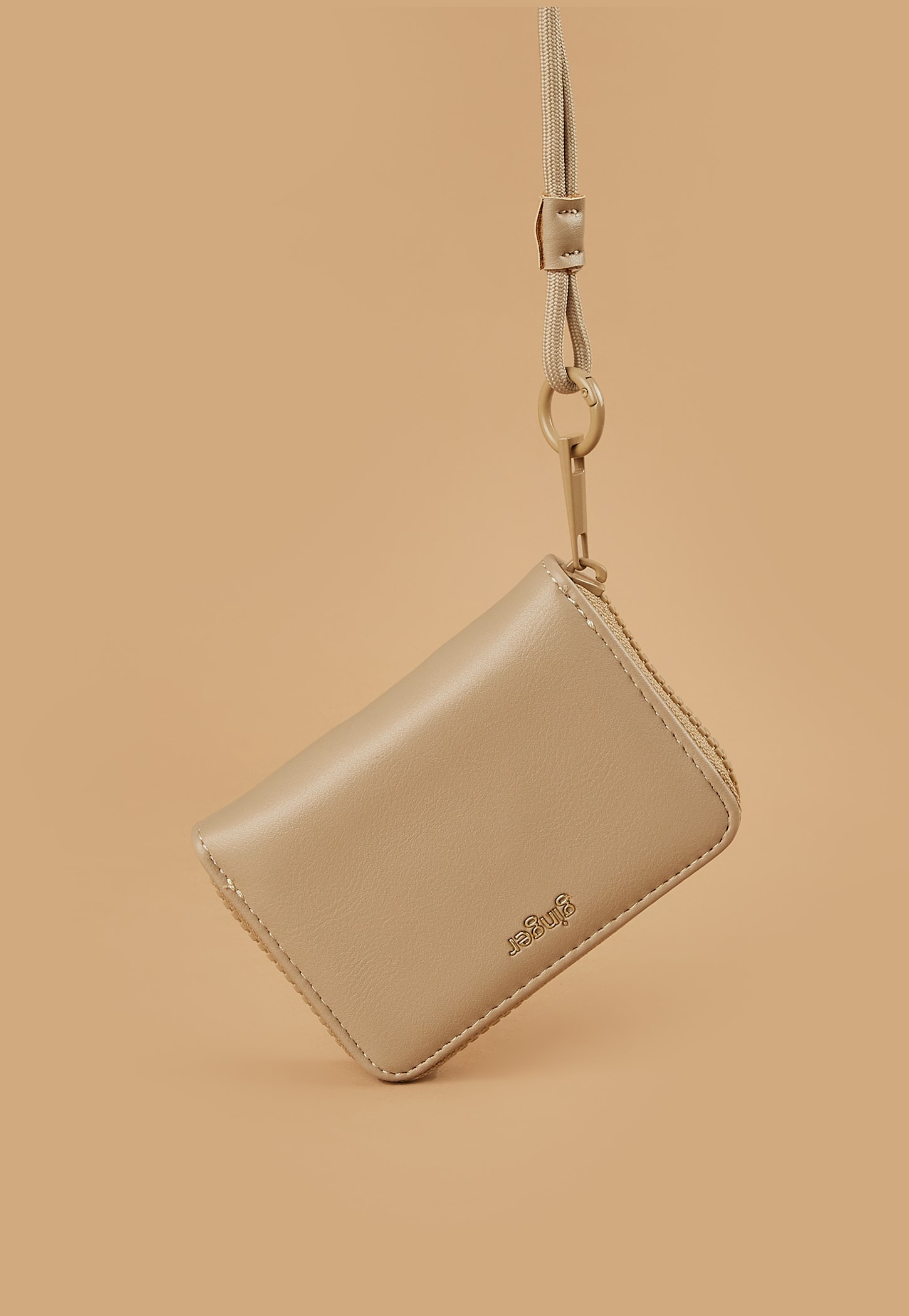 GINGER Solid Zip-Around Wallet