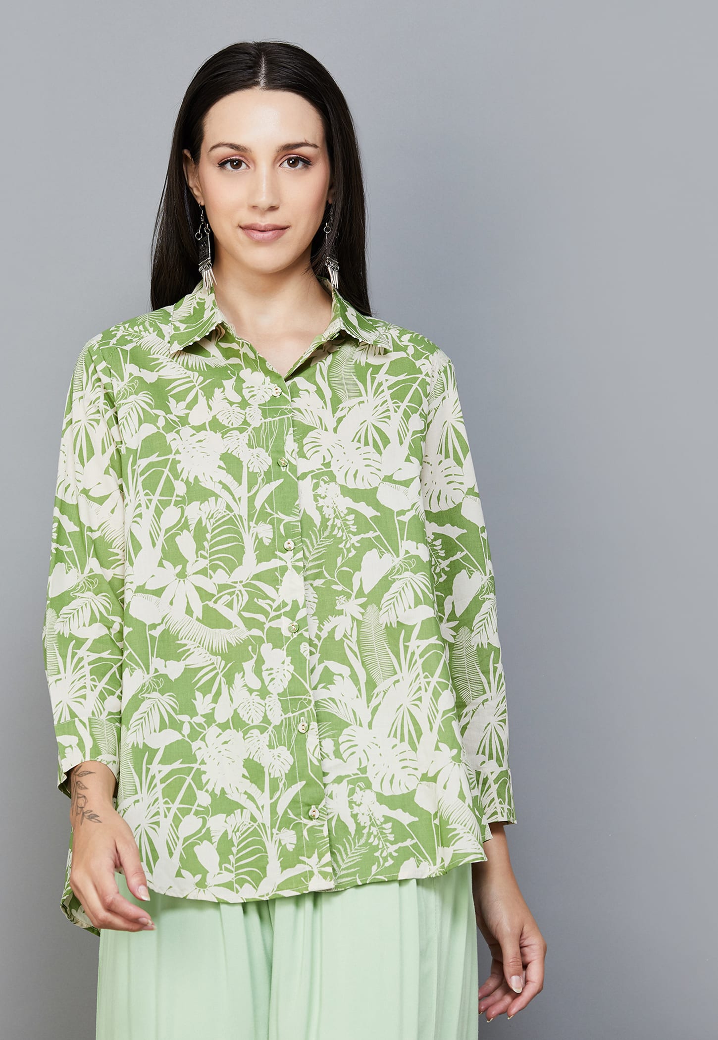 BIBA Printed Shirt Style Top-picture-47