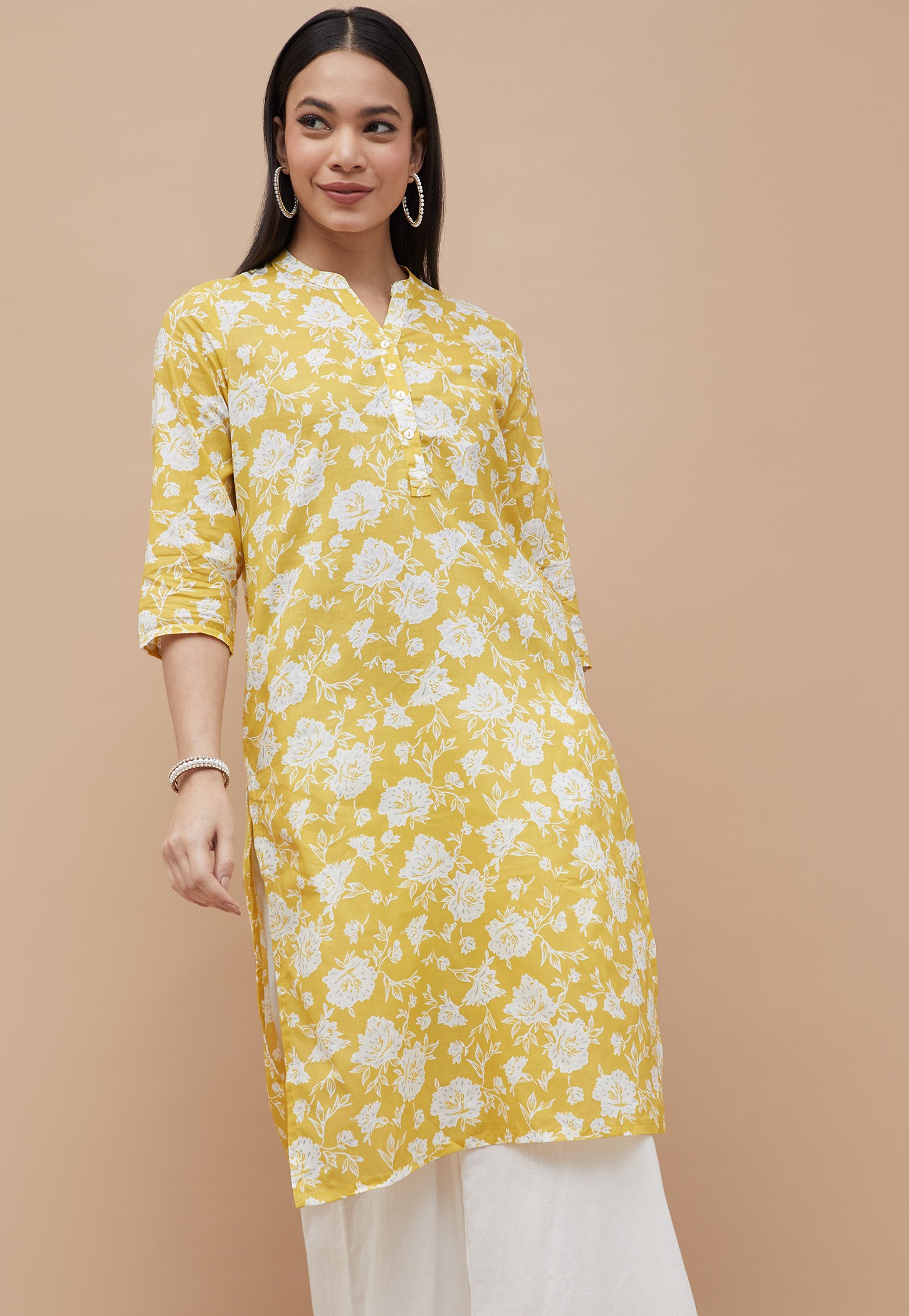 MELANGE Floral Print Straight Kurta-picture-19
