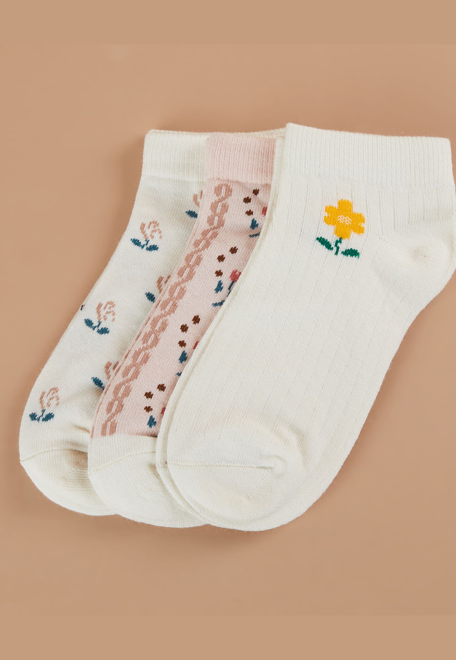 GINGER Assorted Ankle Length Socks - Pack of 3-picture-17
