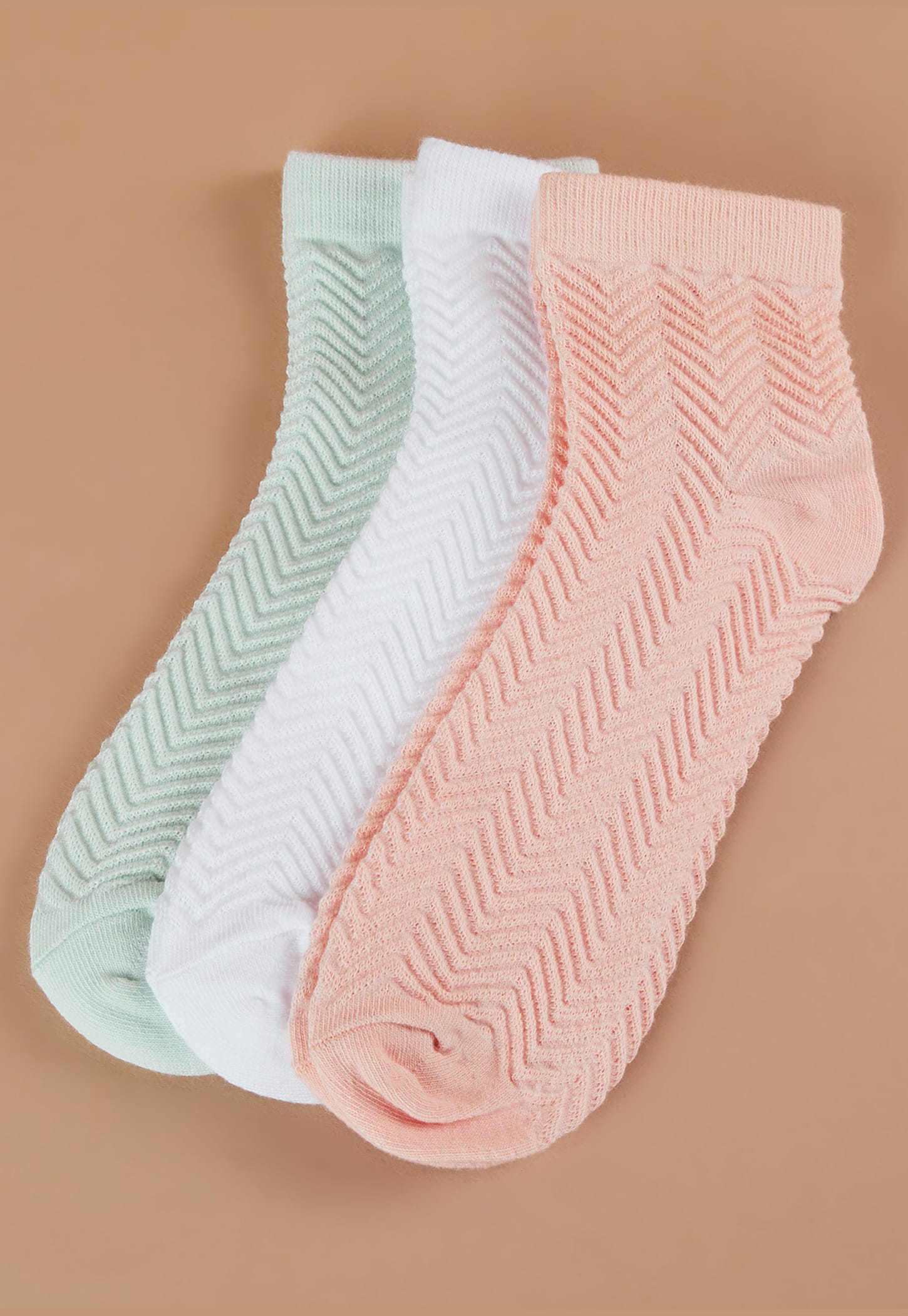 GINGER Knitted Ankle-Length Socks - Pack of 3-picture-35