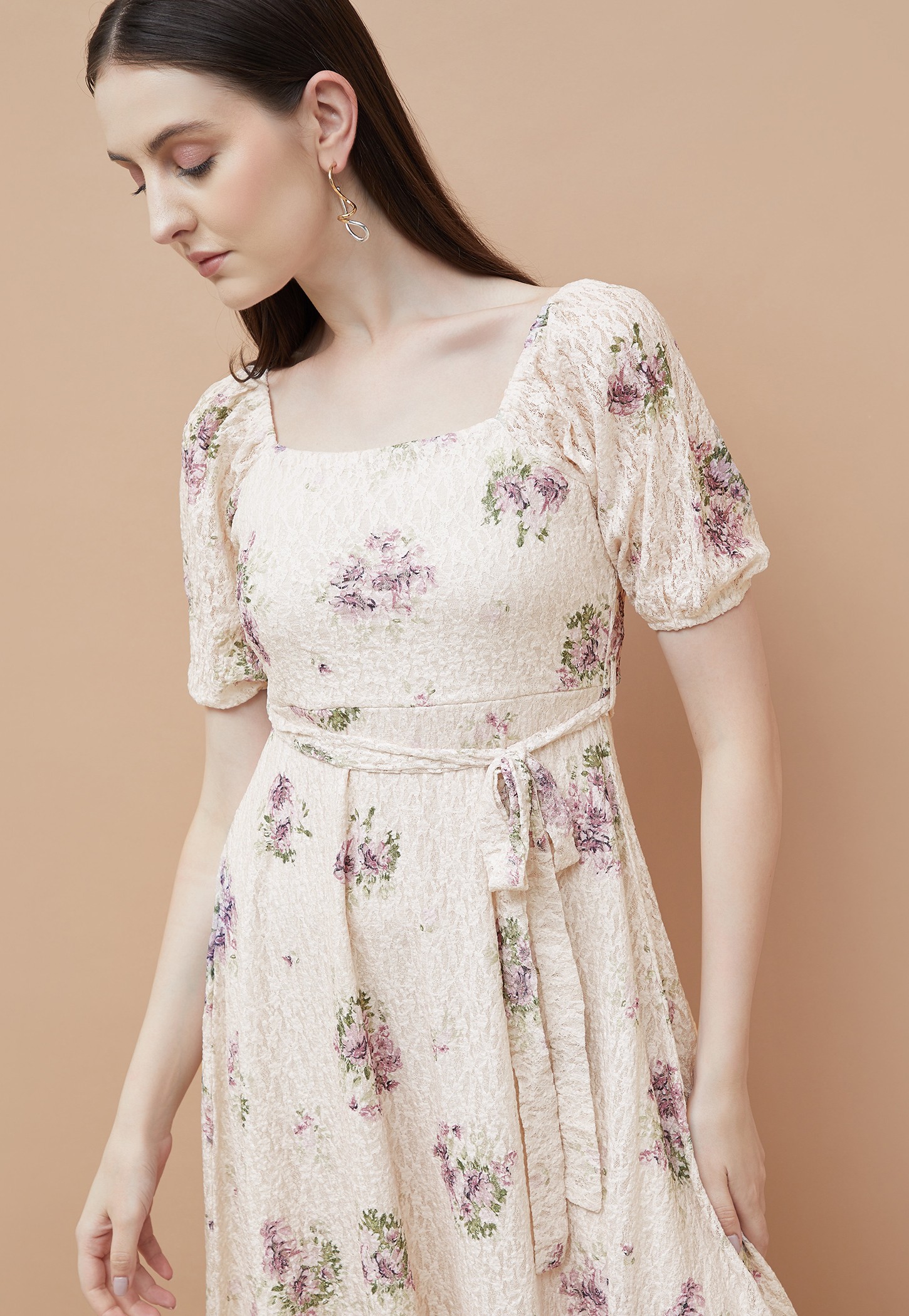 CODE Floral Print A-line Dress-picture-42