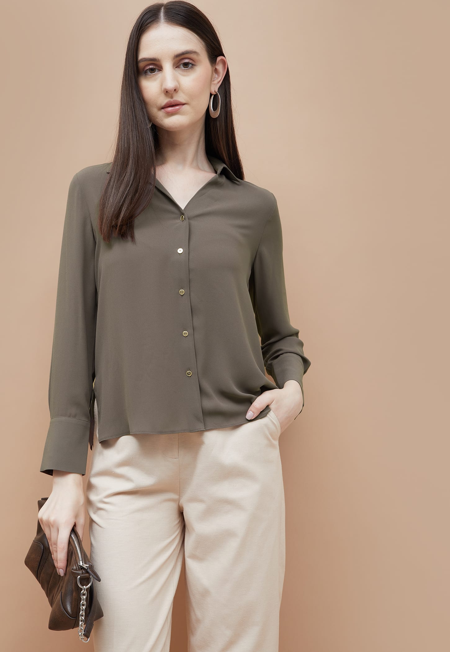 CODE Solid Regular Fit Shirt-image-12