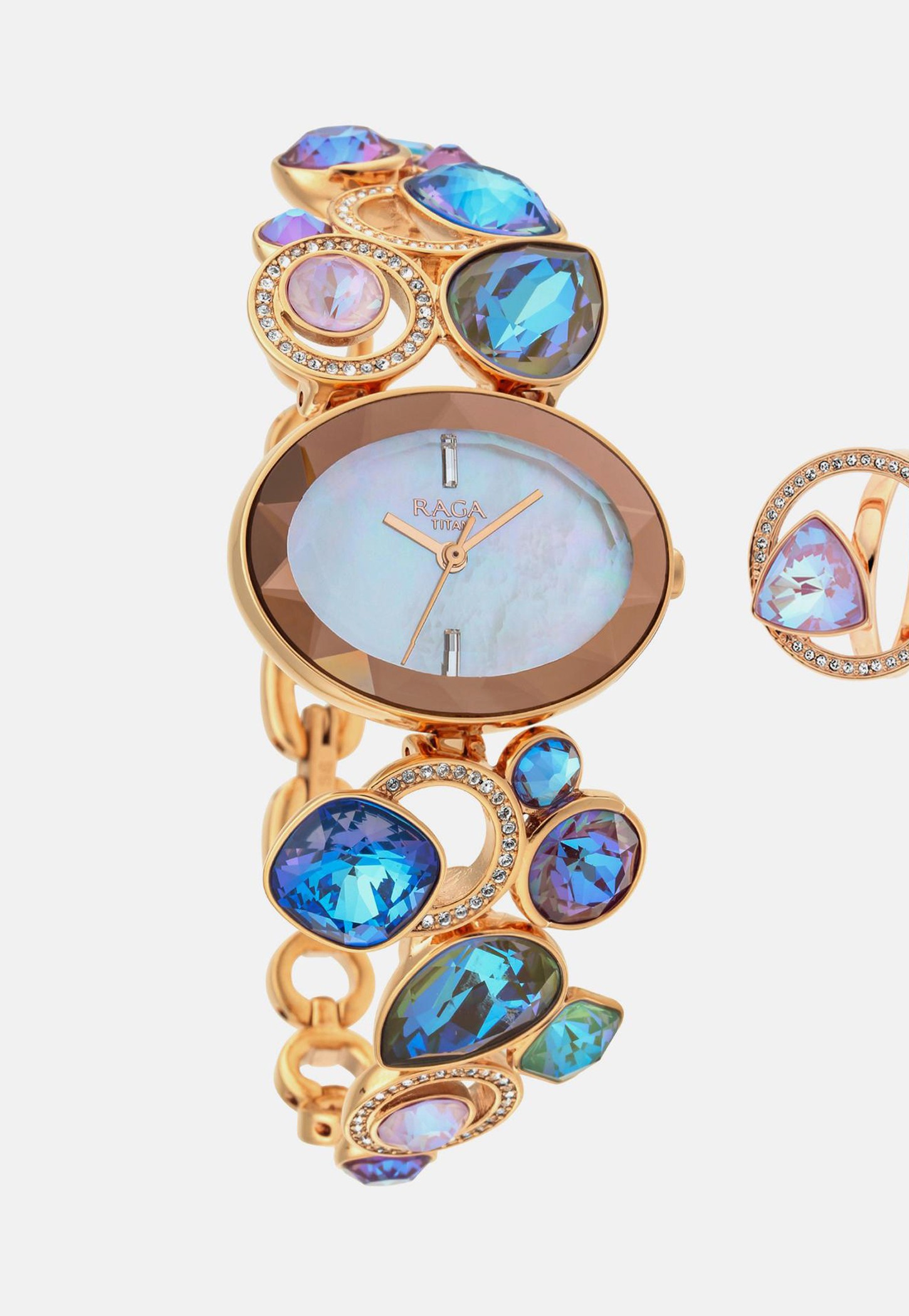 TITAN Raga Moments of Joy Analog Watch with Ring - NT95126WM01F-picture-36