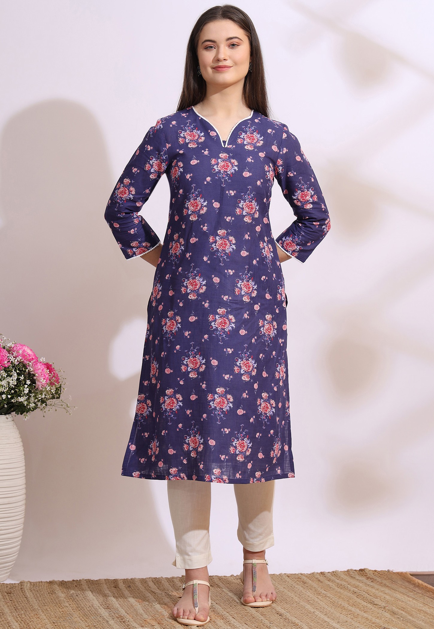 W Floral Print Straight Kurta-picture-15