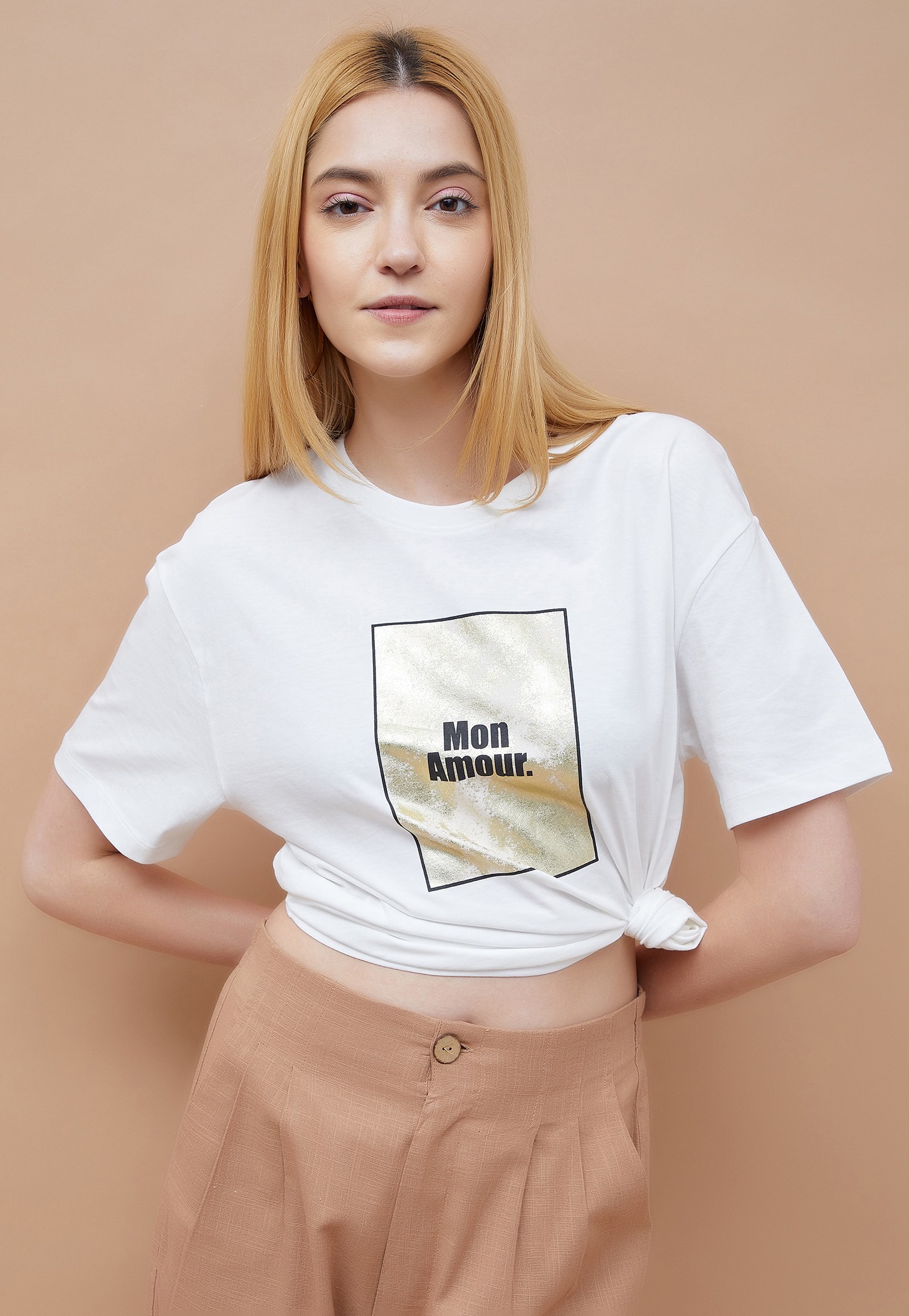 FAME FOREVER Metallic Print T-shirt-picture-20