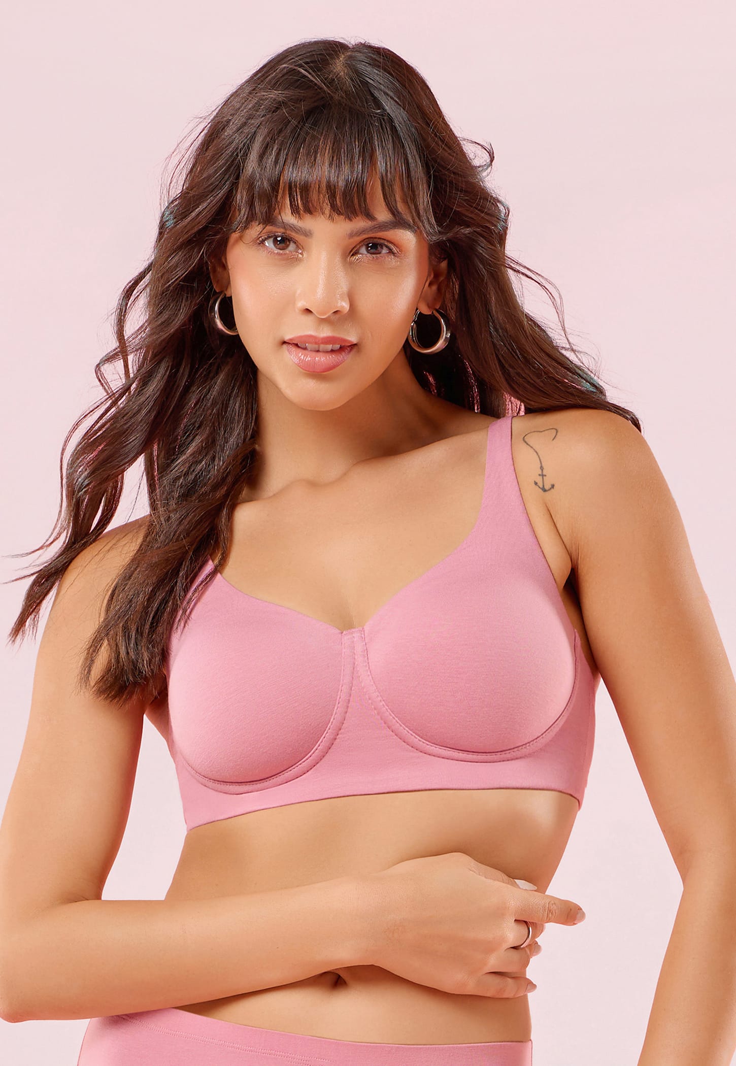 ENAMOR Solid Padded Non-Wired High Coverage T-shirt Bra-picture-42