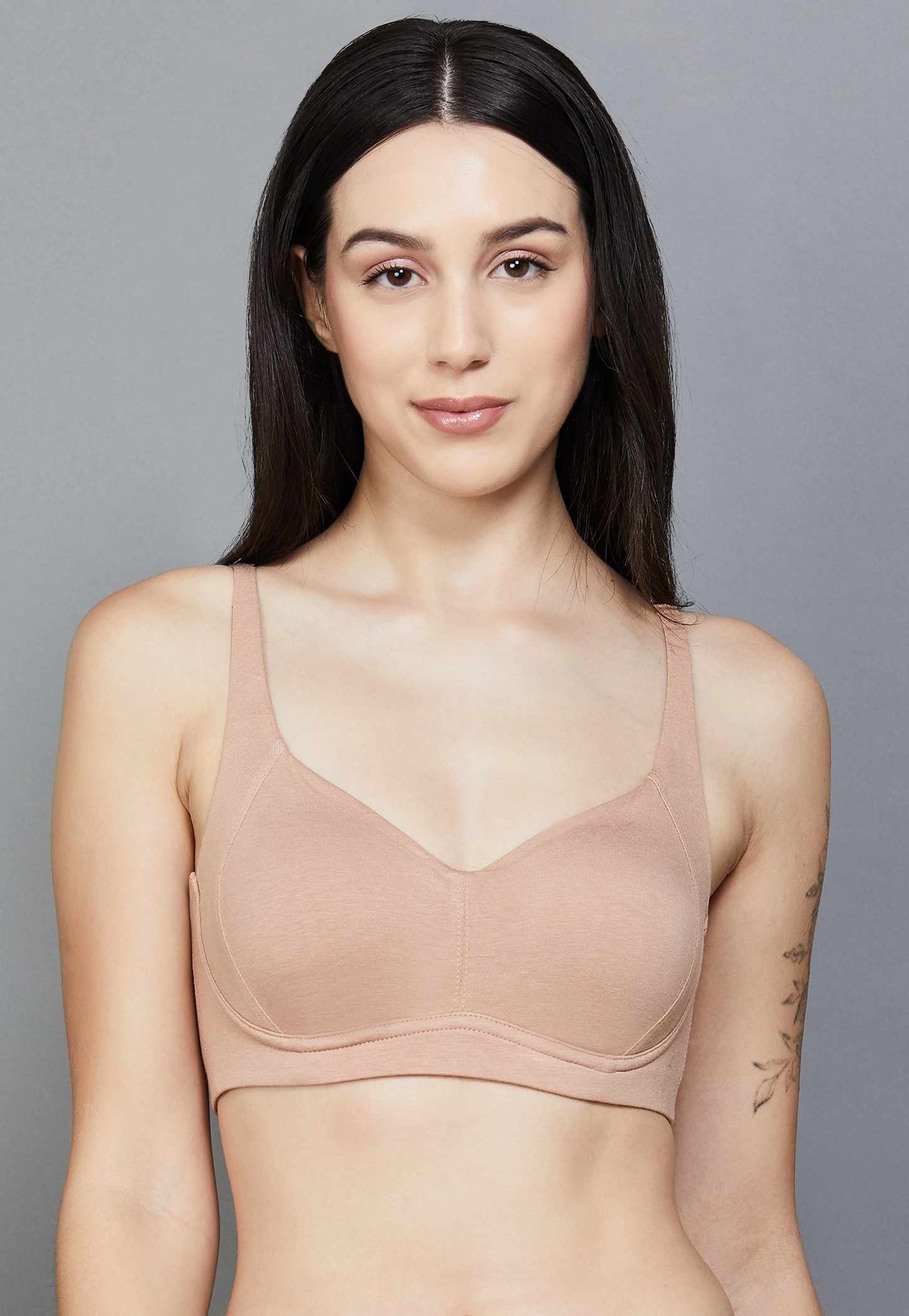 ENAMOR Solid Padded Non-Wired Push-Up Bra-picture-45