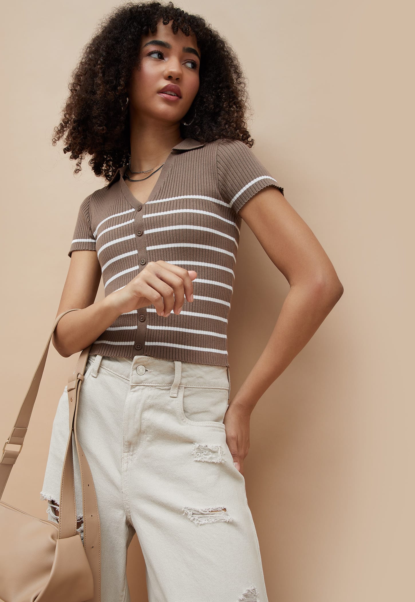 GINGER Striped Knit Top-image-26