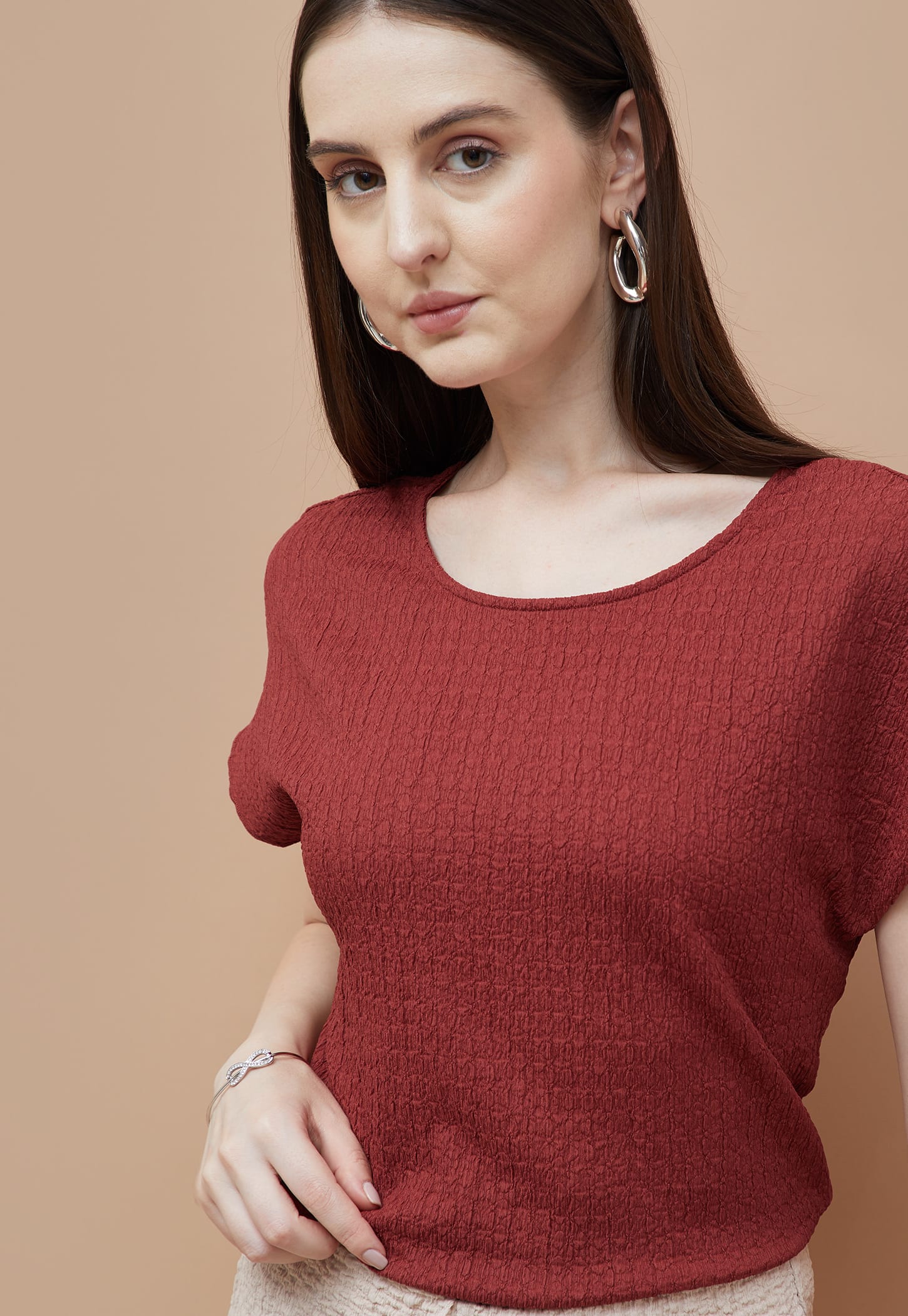 CODE Textured Knit Top-image-2