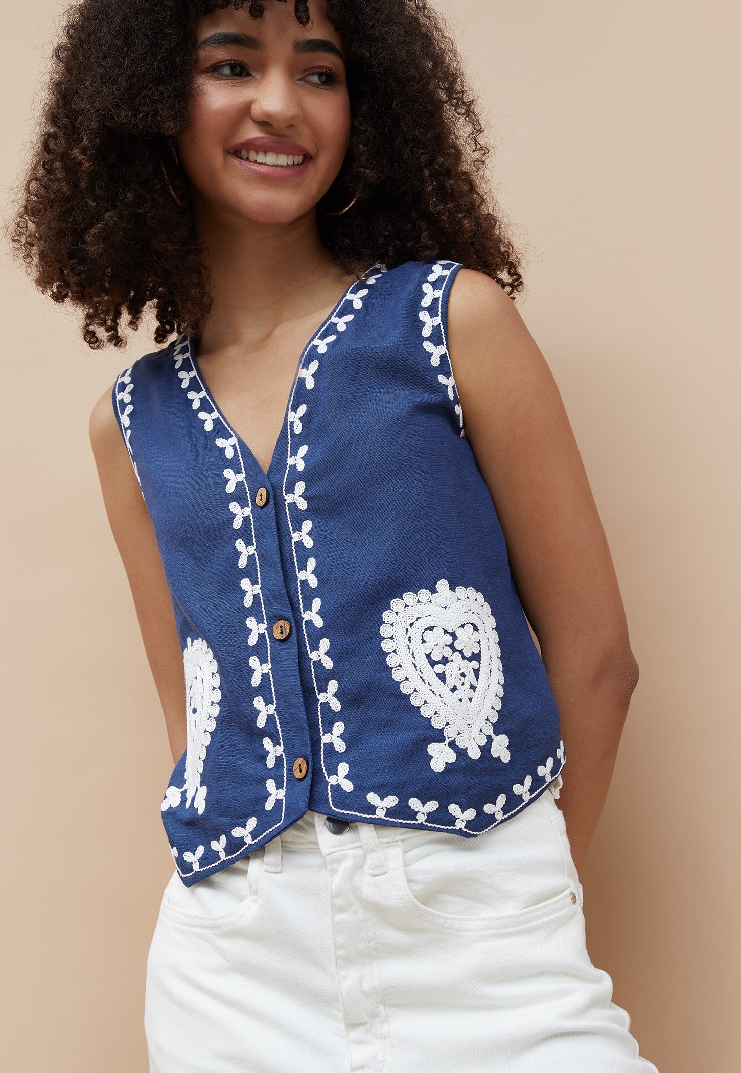 COLOUR ME Embroidered Vest Top-picture-14