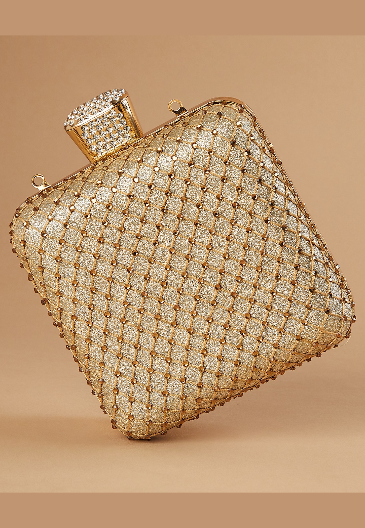CODE Embellished Box Clutch