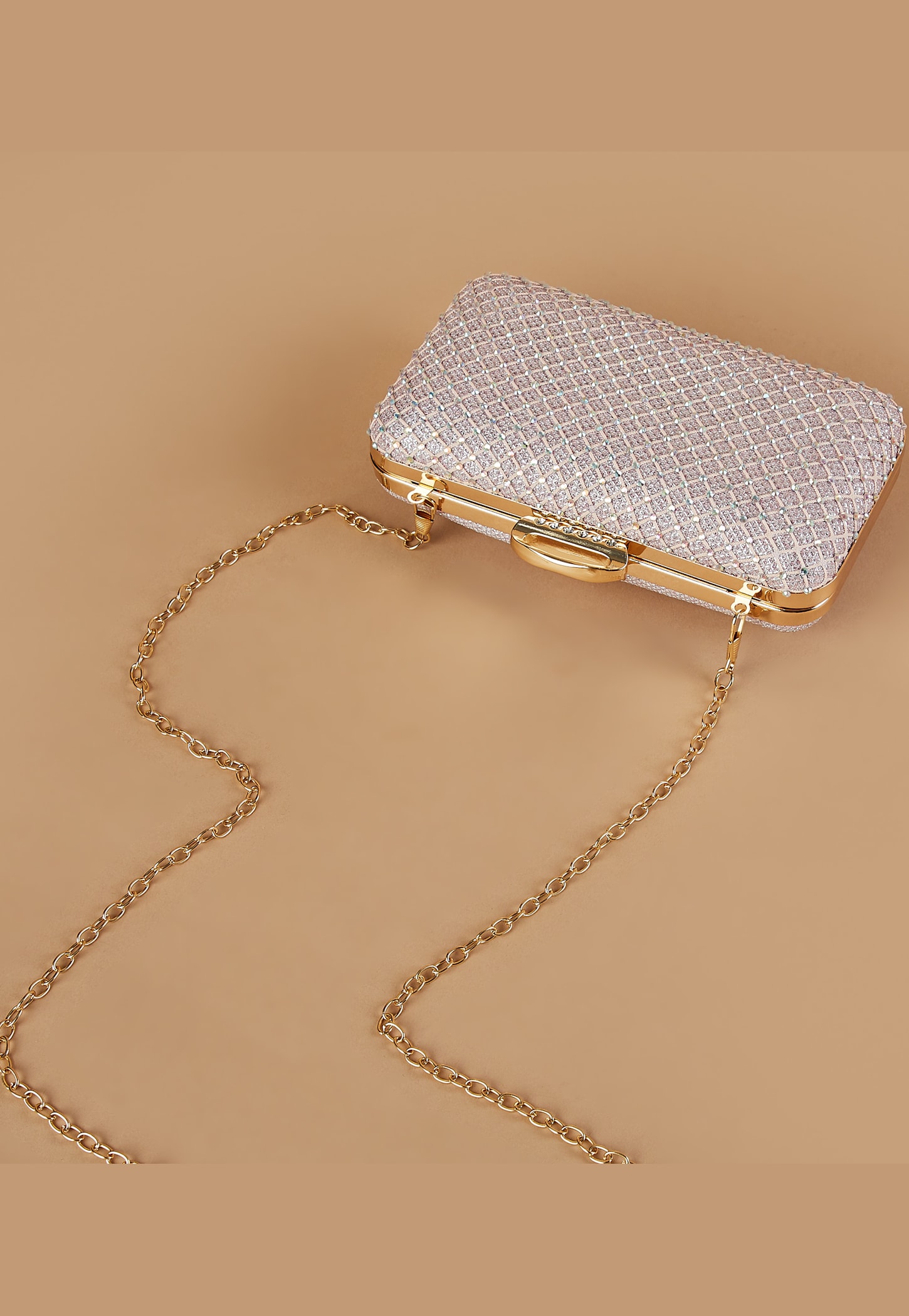 CODE Embellished Clutch with Sling