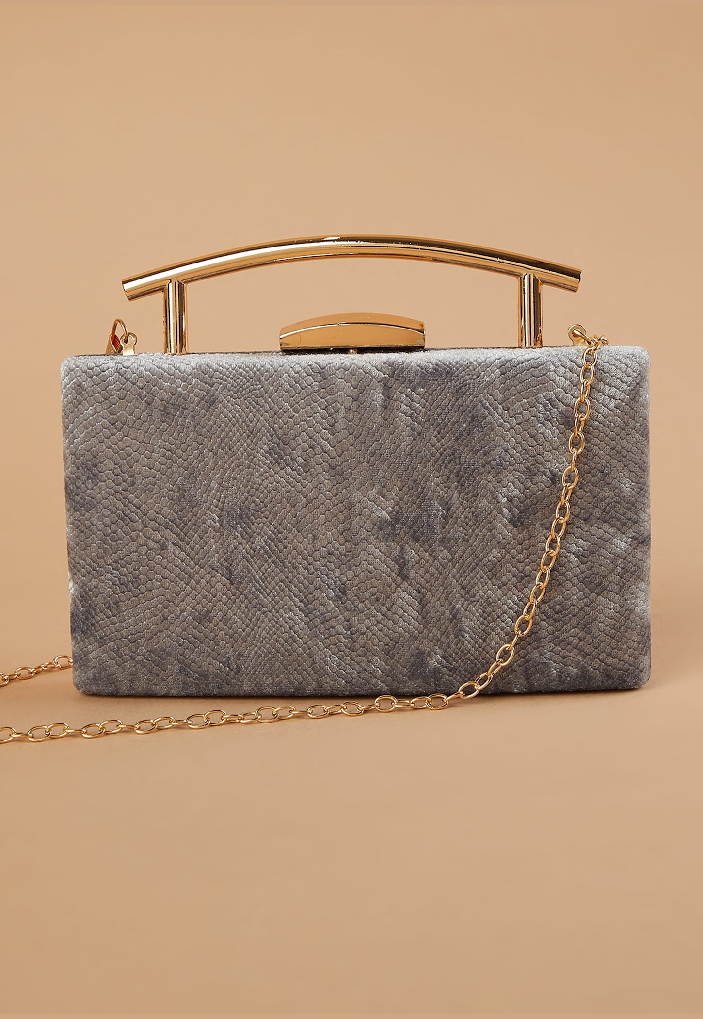 CODE Textured Envelope Clutch with Sling-picture-31