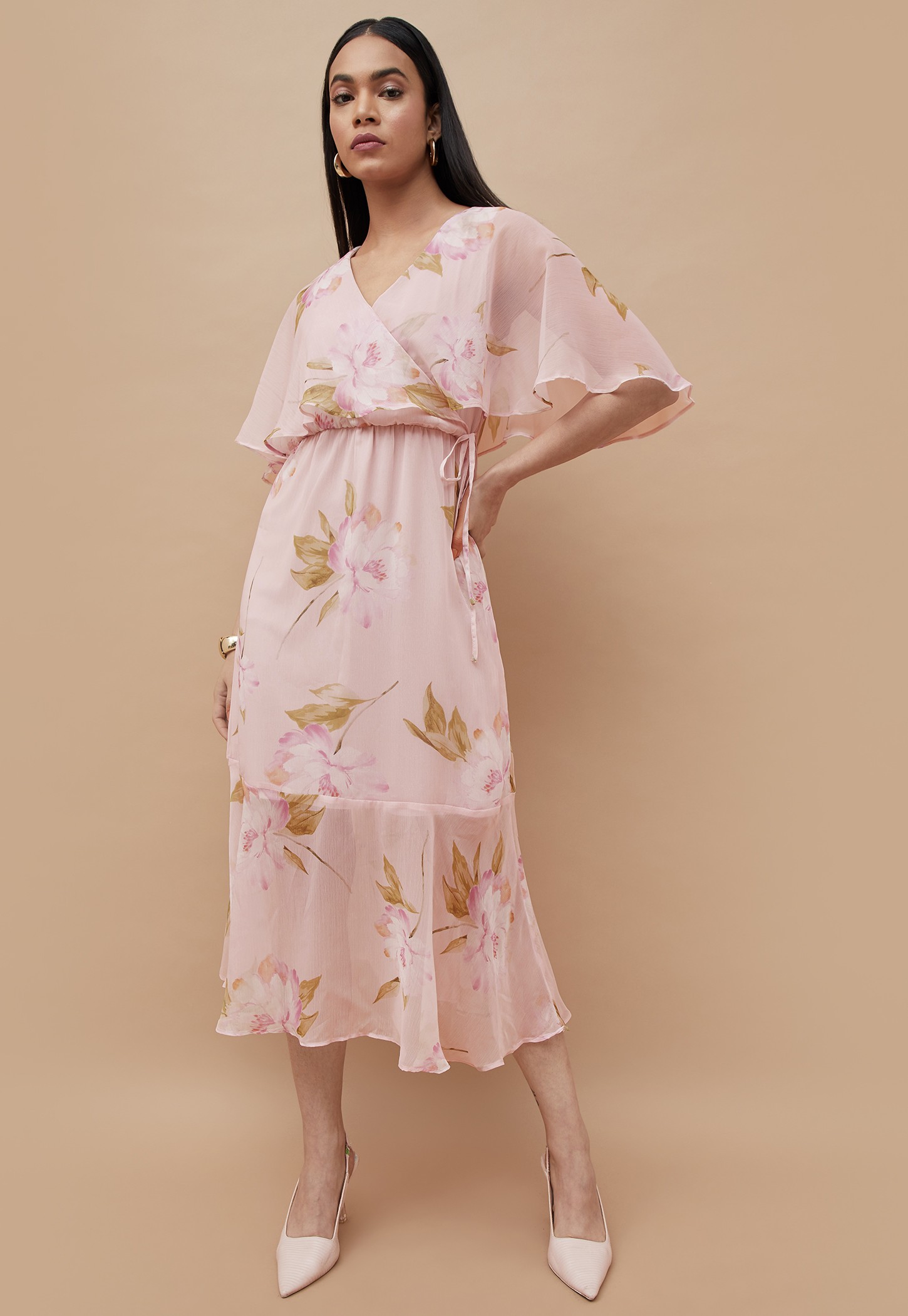 CODE Floral Print Fit & Flare Dress-picture-11