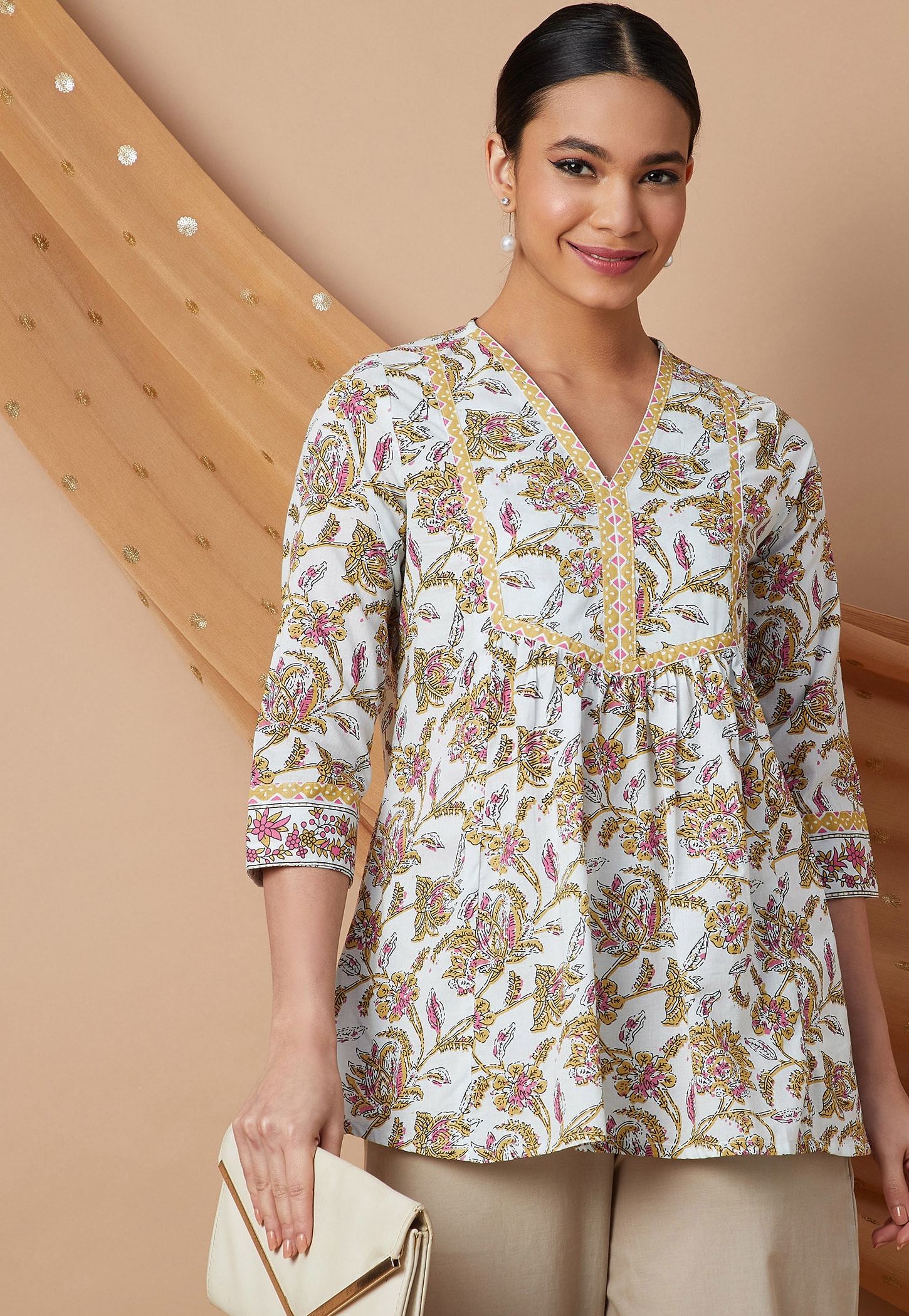 MELANGE Floral Print Tunic-picture-55