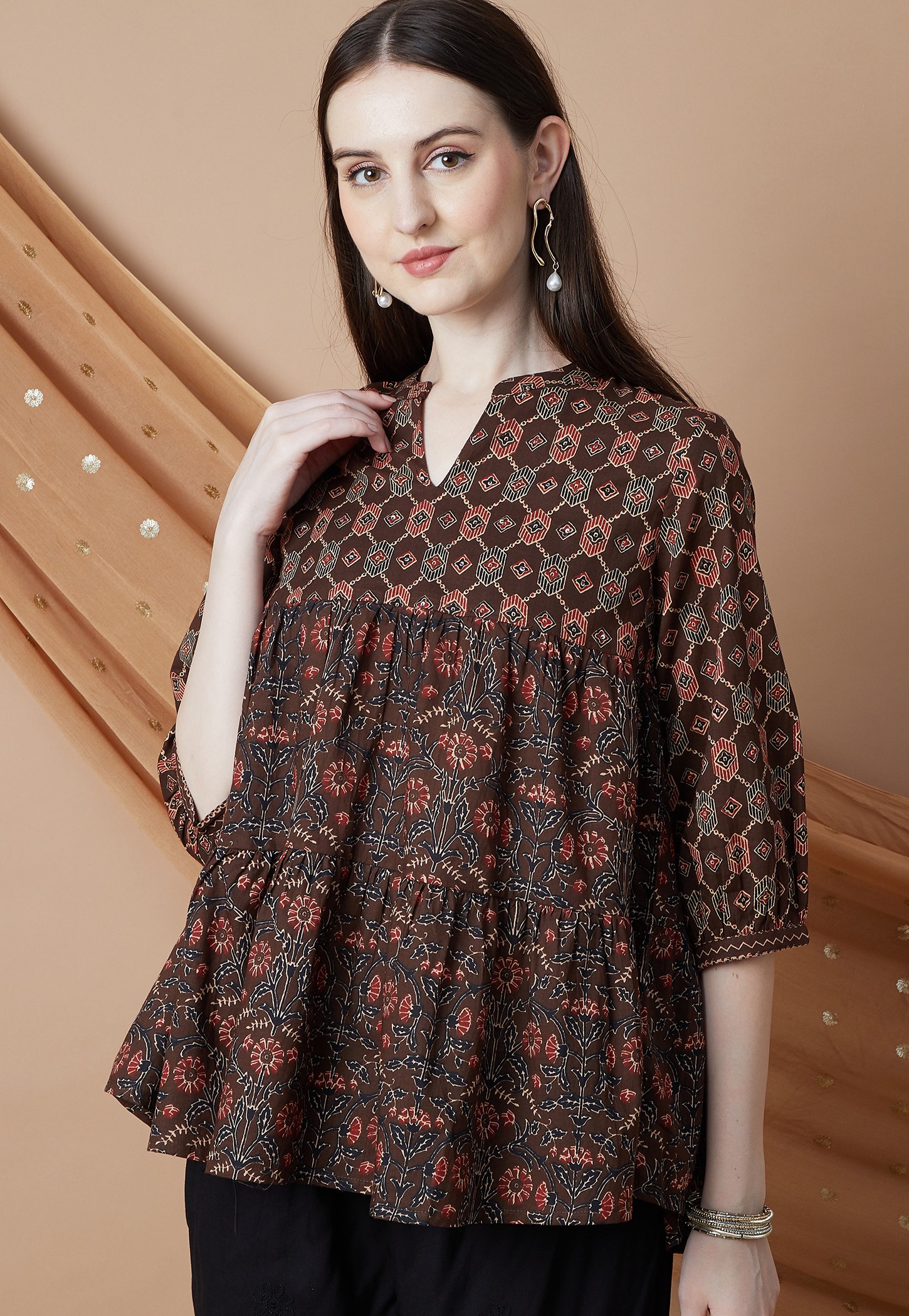 MELANGE Floral Print Tunic-picture-29