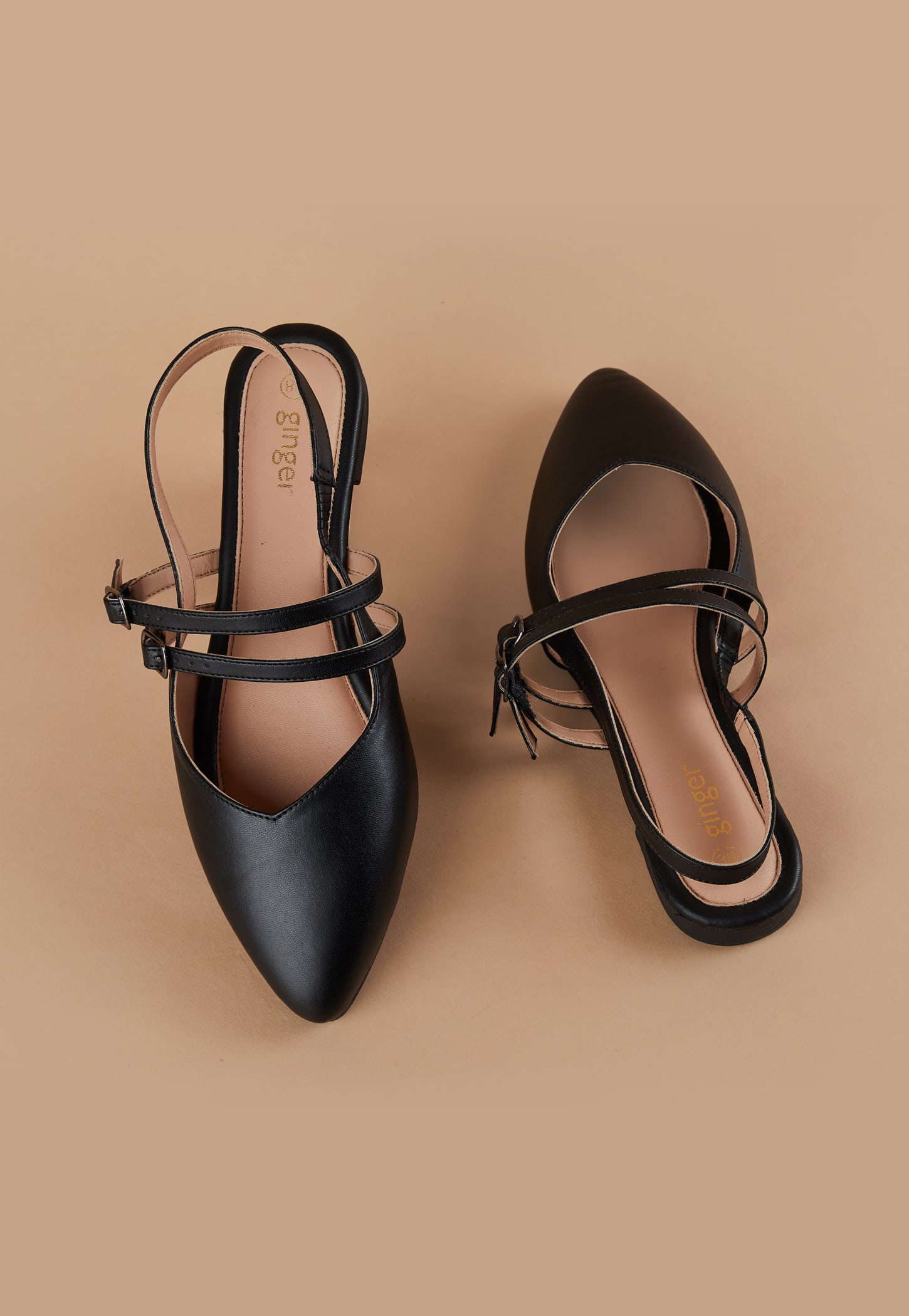 GINGER Pointed Toe Slingback Flats-image-14