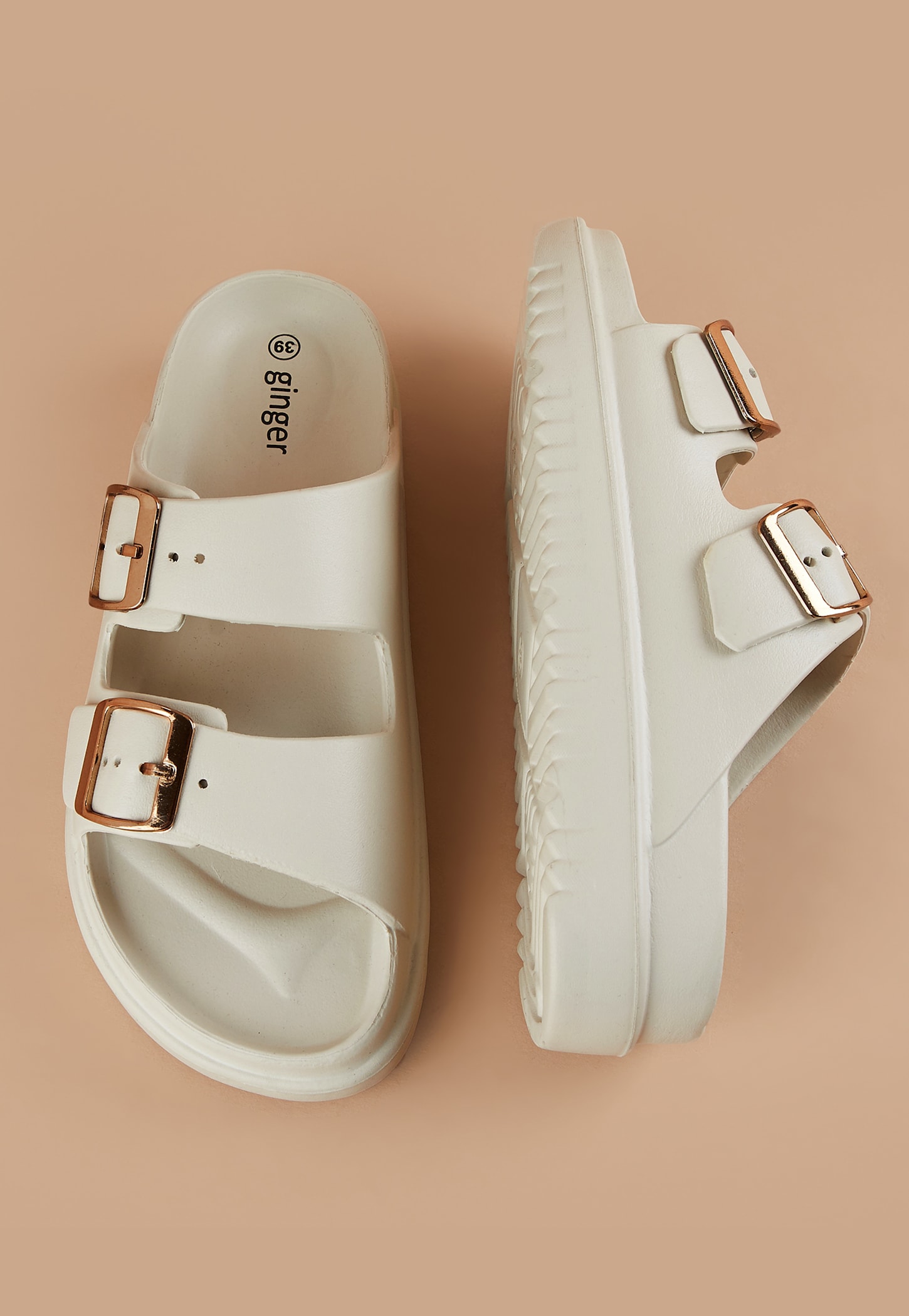GINGER Solid Buckle Flats-picture-40