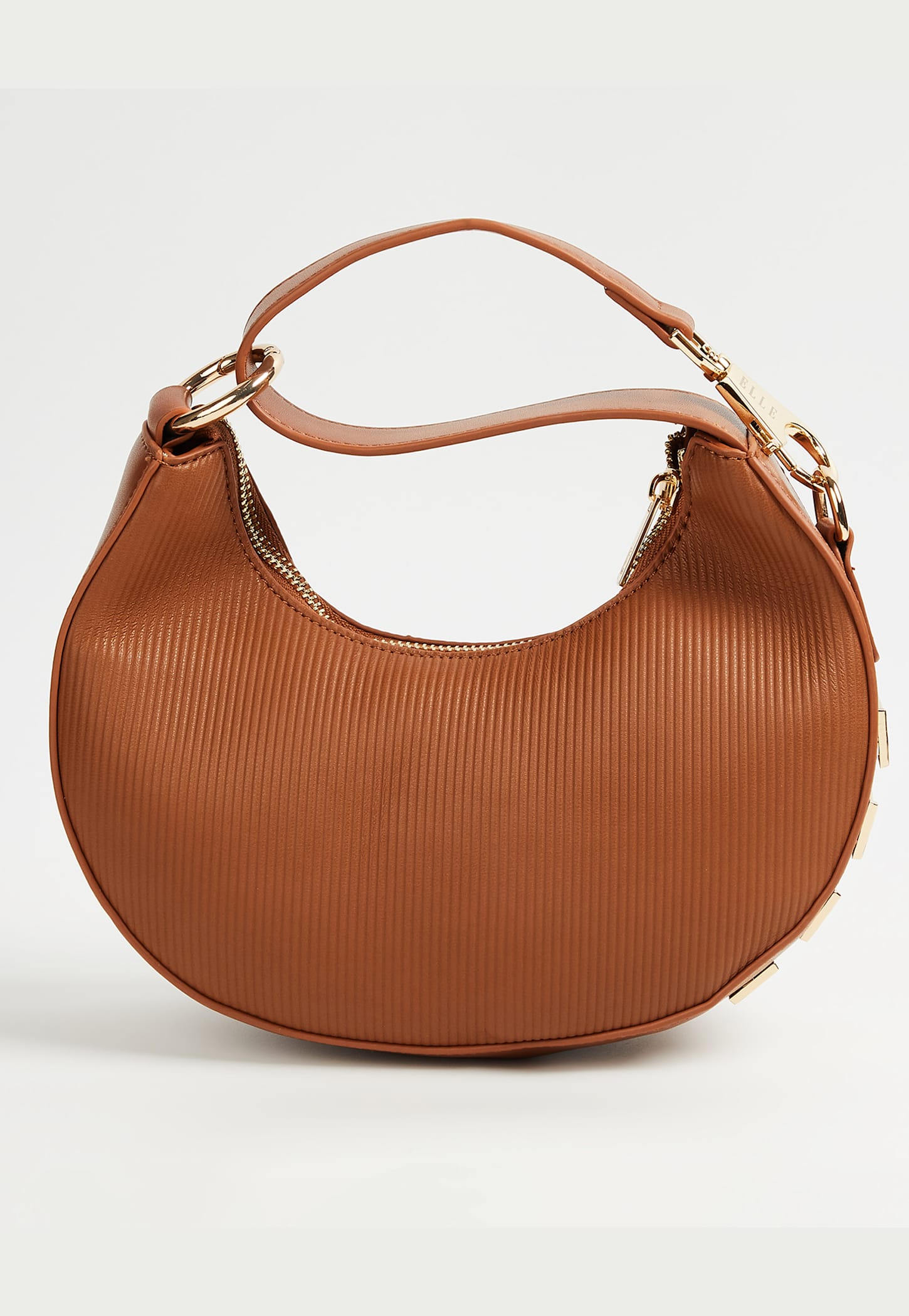 ELLE Ribbed Crescent-Shaped Sling Bag-picture-42