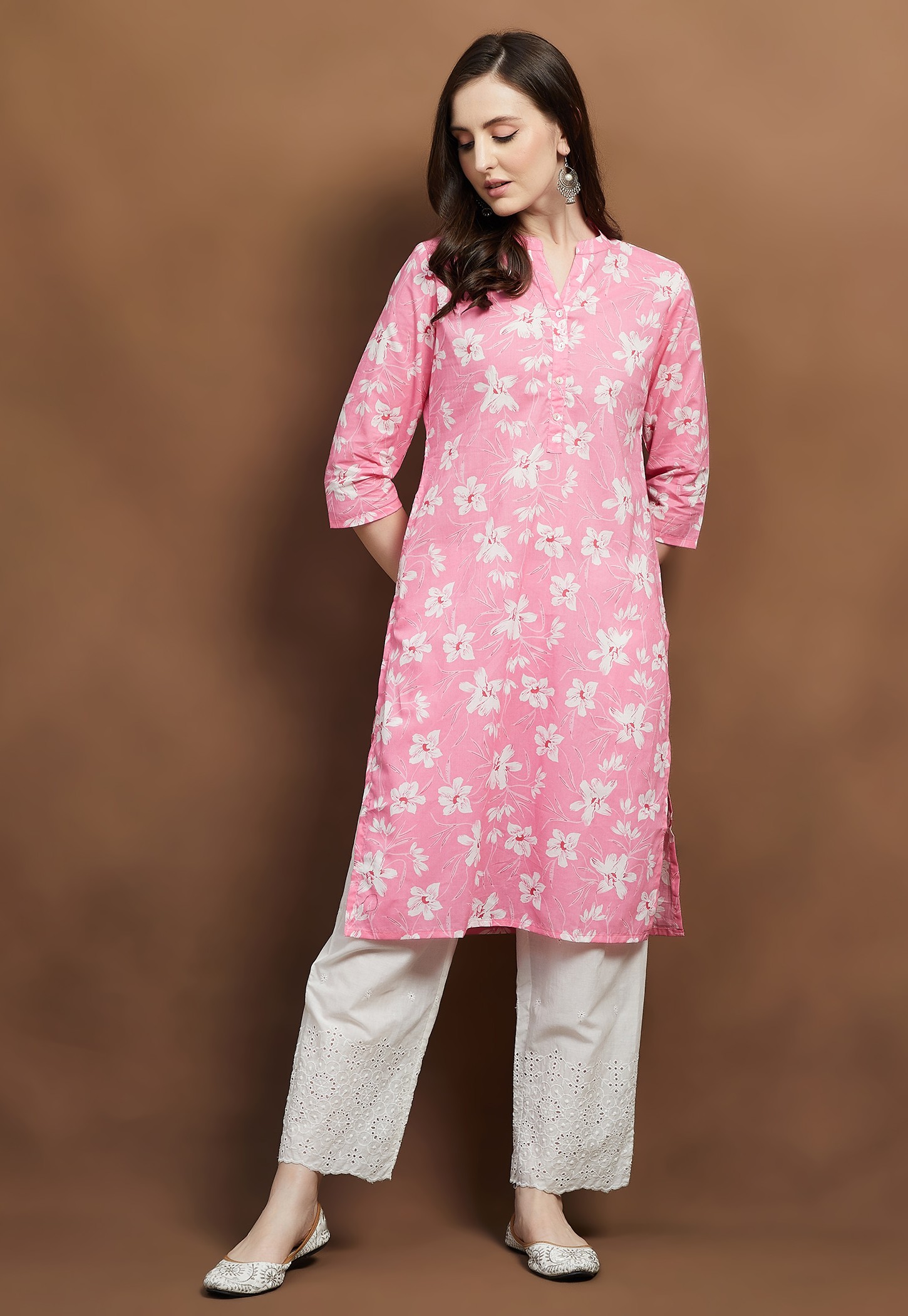 MELANGE Floral Print Straight Kurta-picture-37