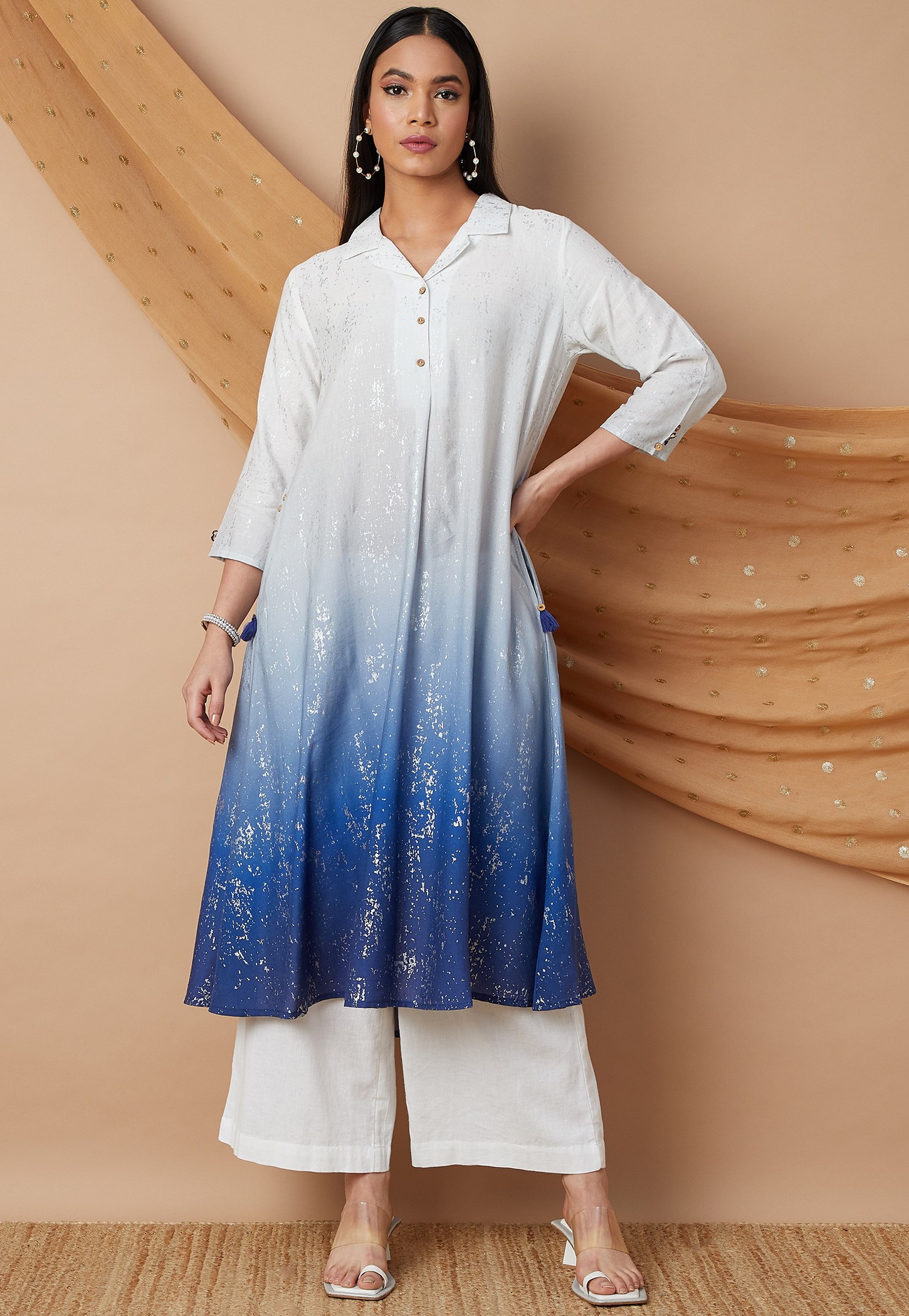 MELANGE Ombre Flared Kurta-picture-50
