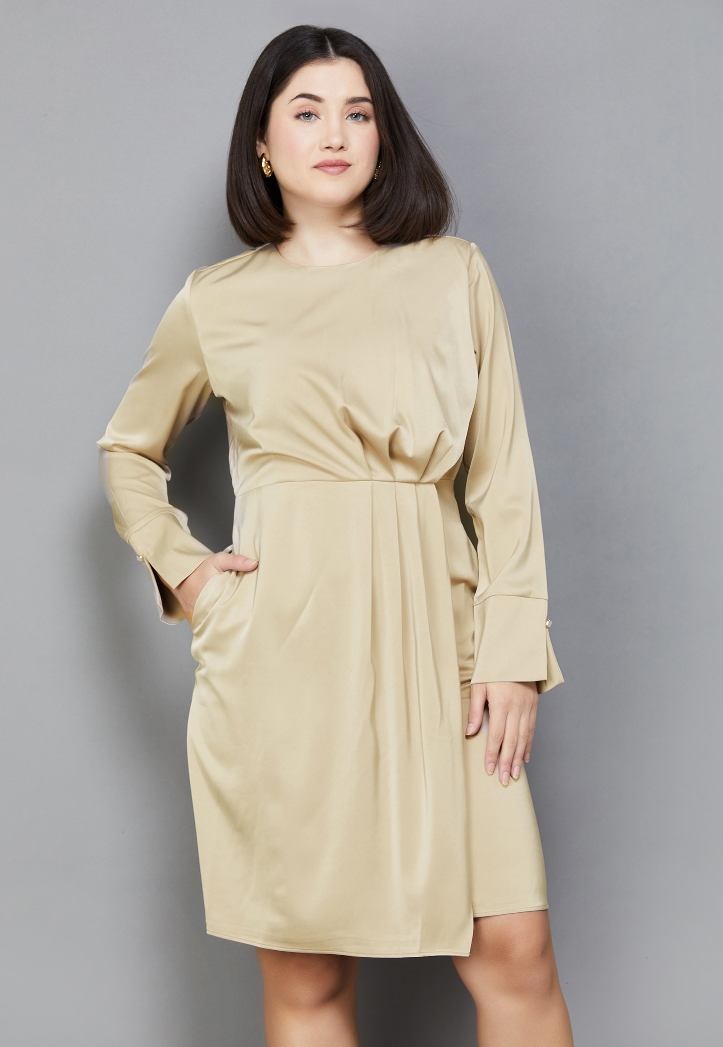 VAN HEUSEN Solid A-line Dress-picture-45