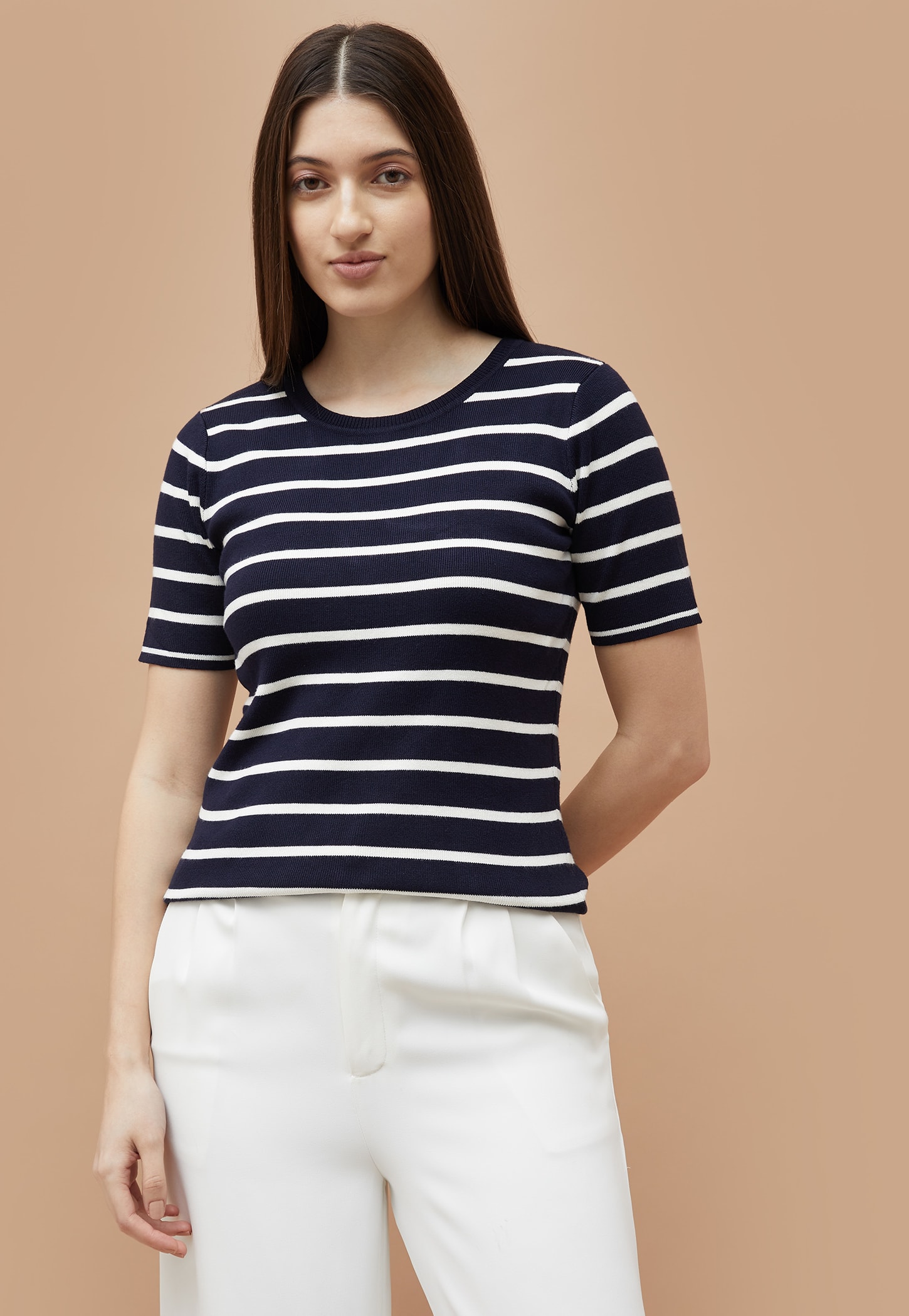 CODE CLASSIC Striped Knitted Top-picture-20