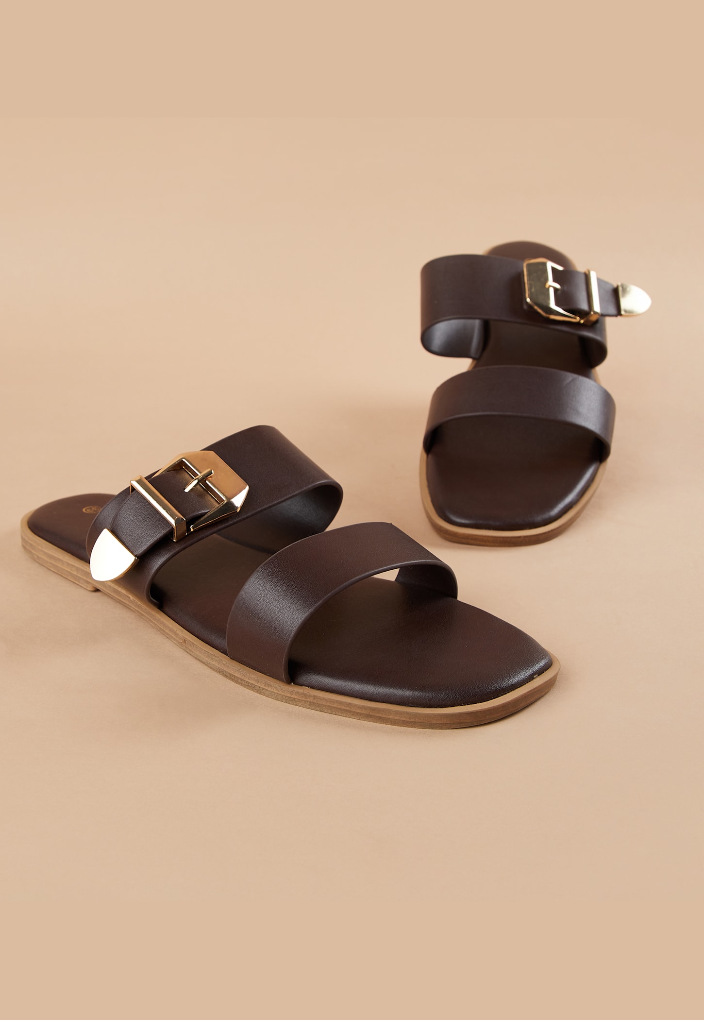CODE Solid Flats with Buckle Detail-picture-48