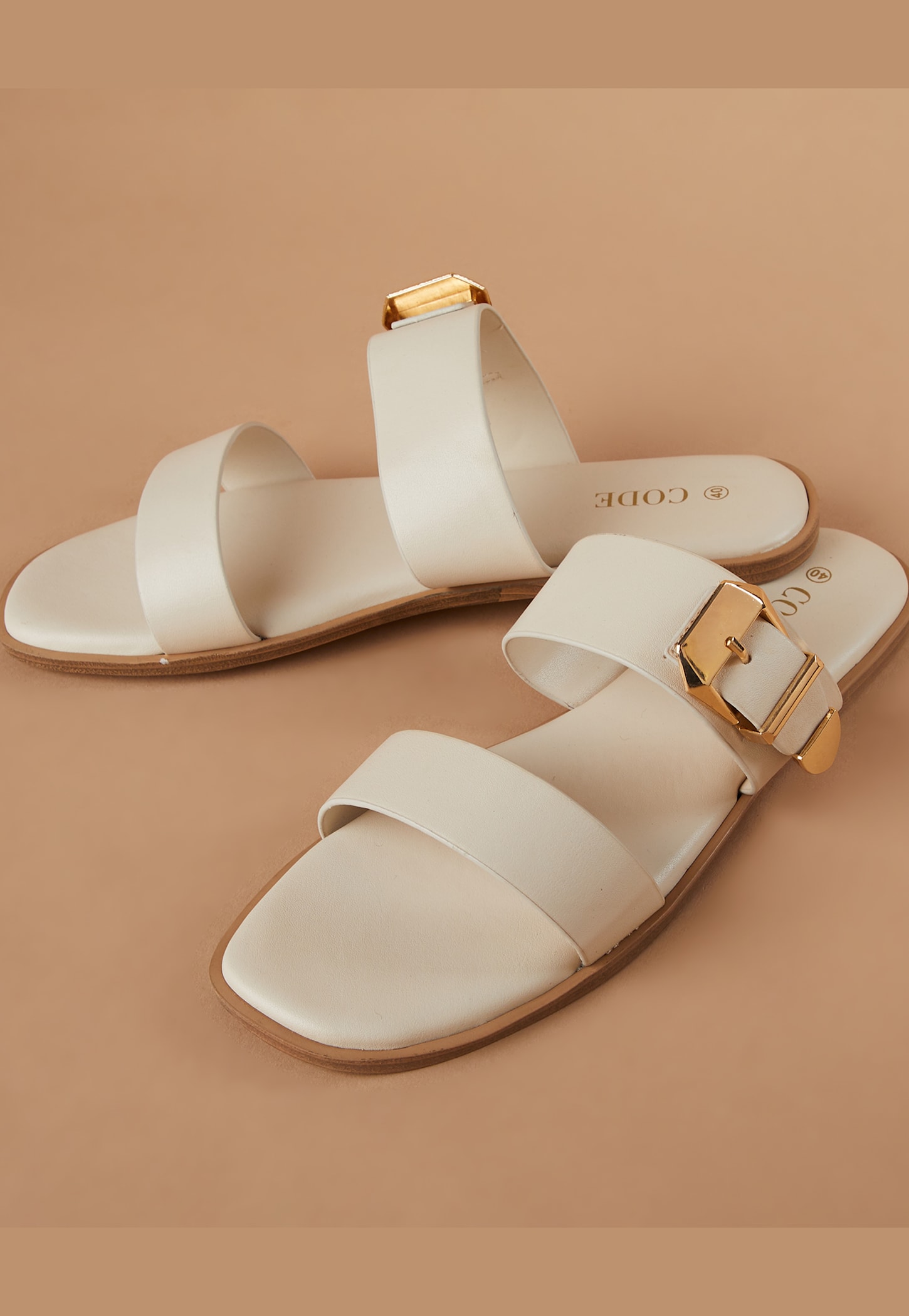 CODE Solid Flats with Buckle Detail-picture-44