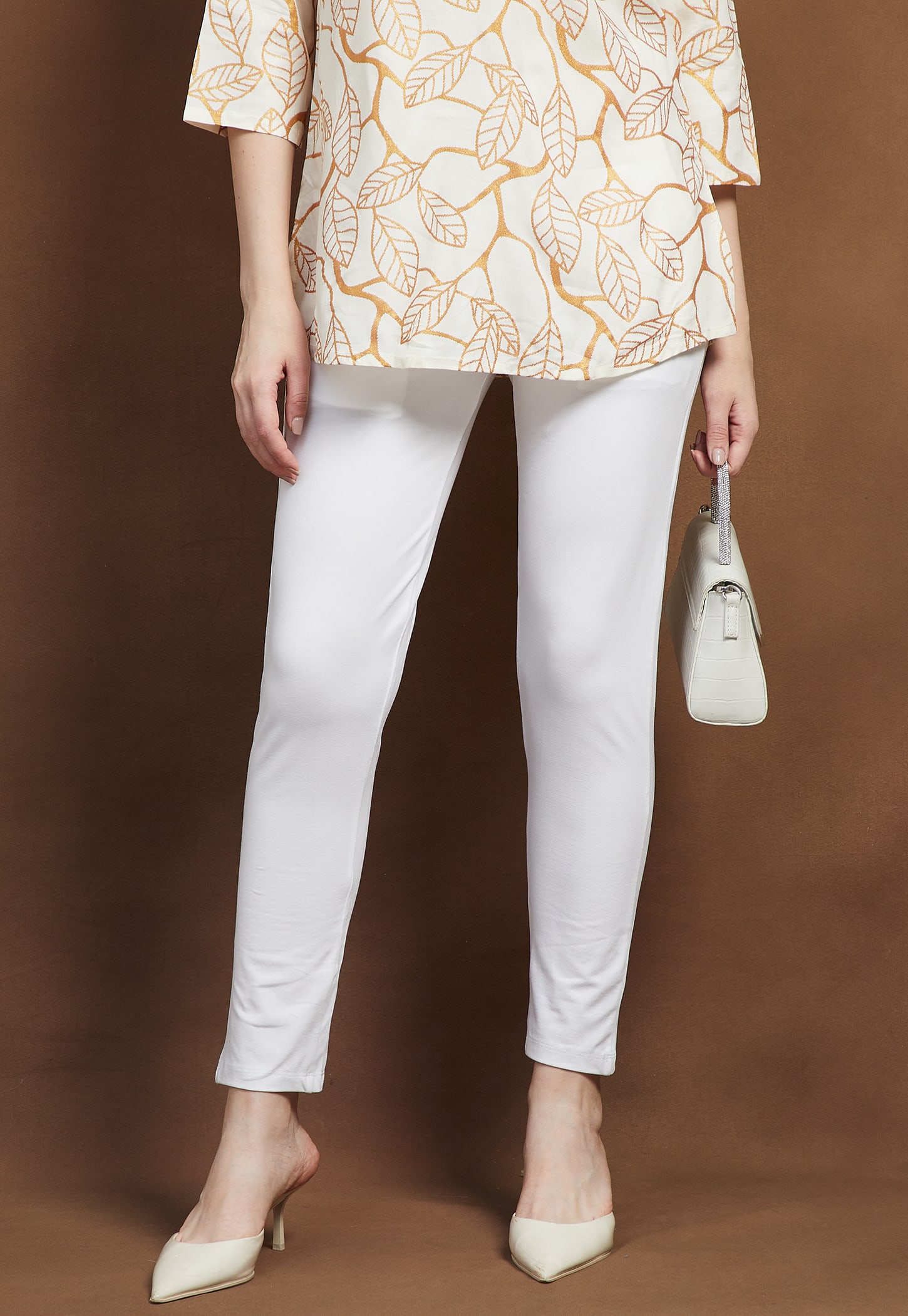 MELANGE Solid Straight Pants-picture-36