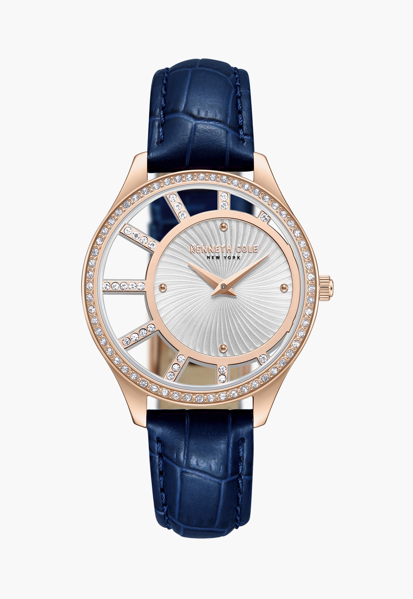 KENNETH COLE Embellished Dial Leather Strap Analog Watch - NTKCWLA0061601LD-image-25