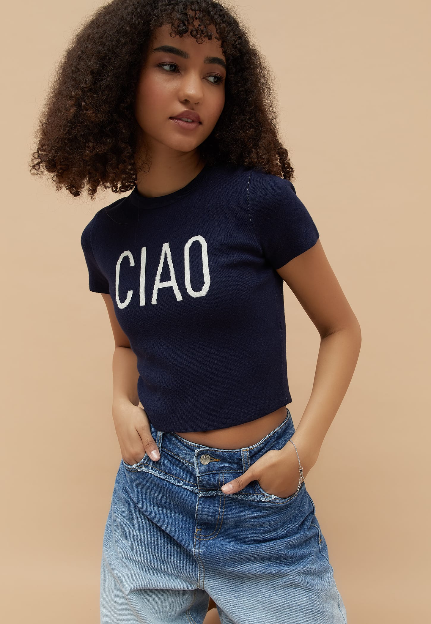 GINGER Jacquard Knit Crop Top-picture-10