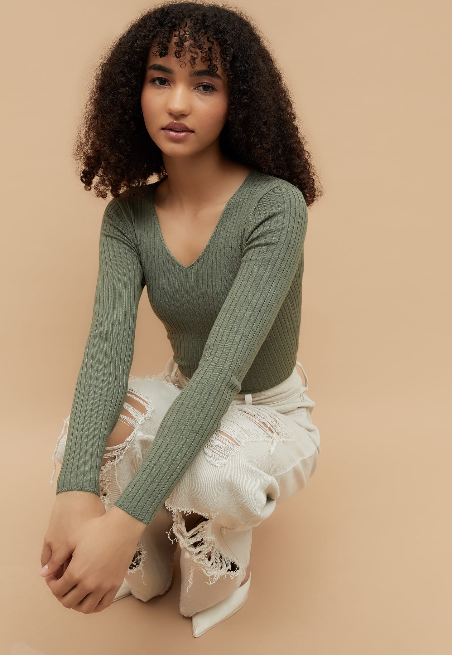 GINGER Rib-Knit Top-picture-13