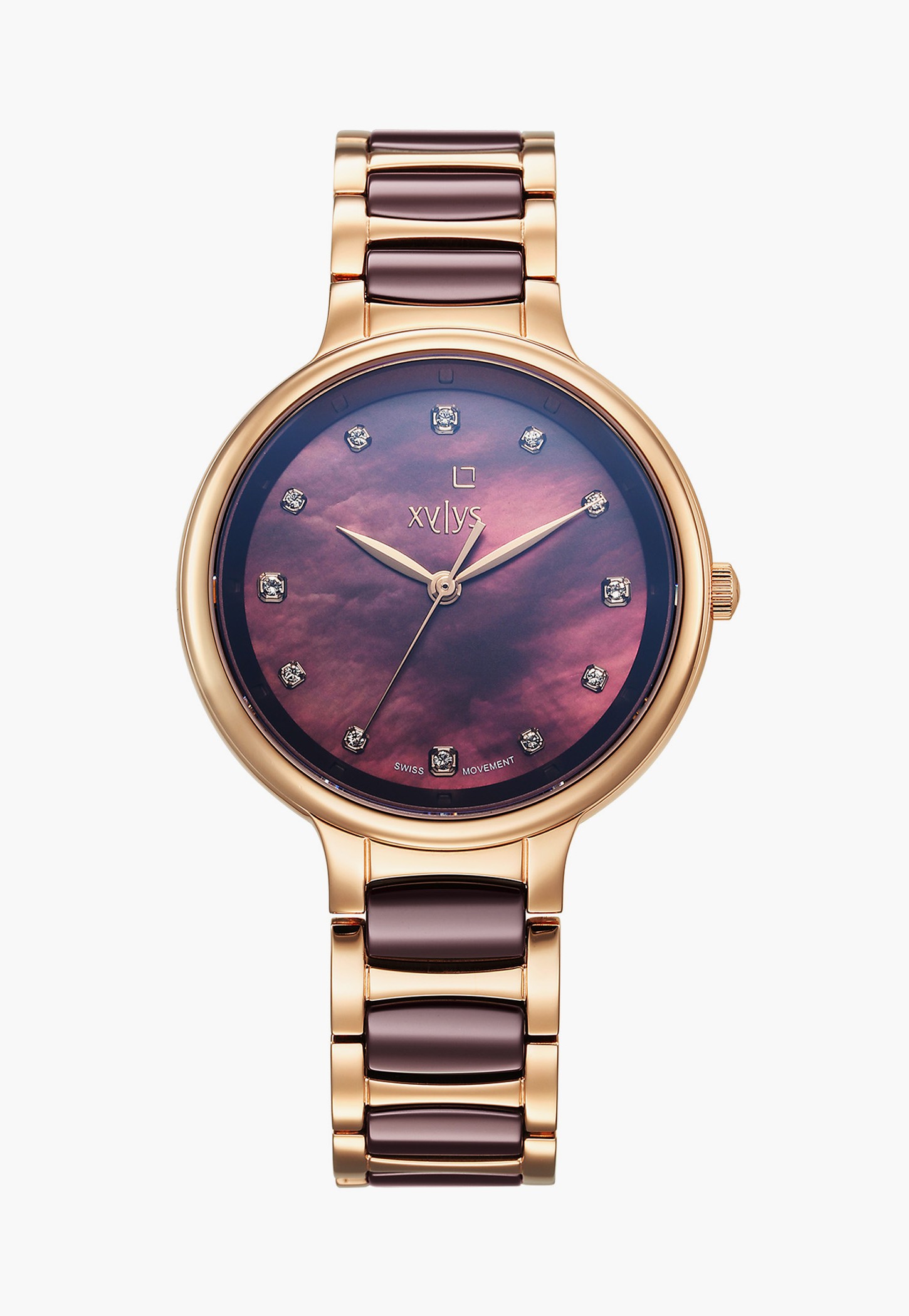 XYLYS Melange Embellished Analog Watch - NT45022KD01E-picture-10