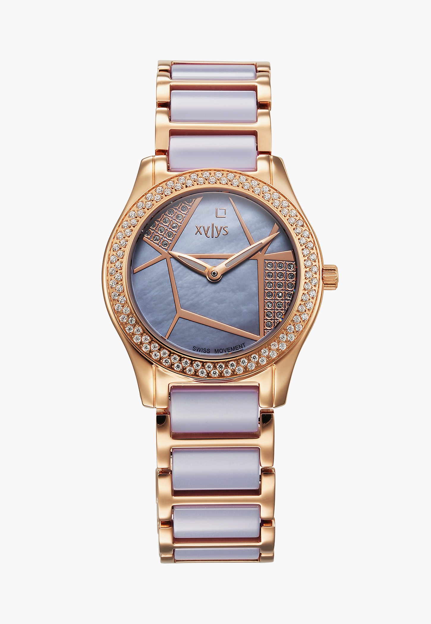 XYLYS Shimmer Embellished Swiss Analog Watch - NT9766WD03E-picture-18