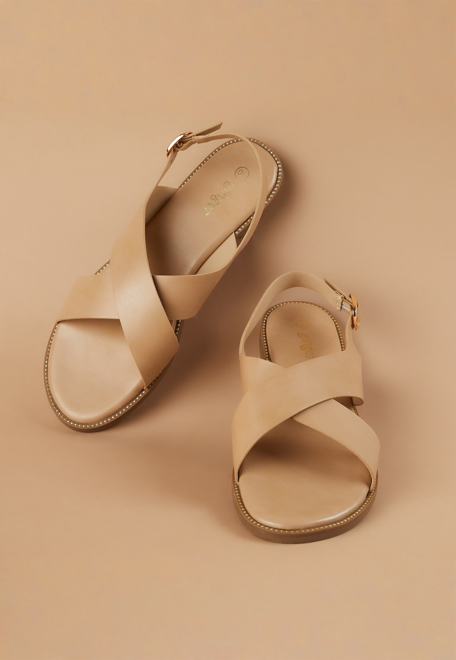 GINGER Criss-Cross Buckle Strap Flats-picture-54