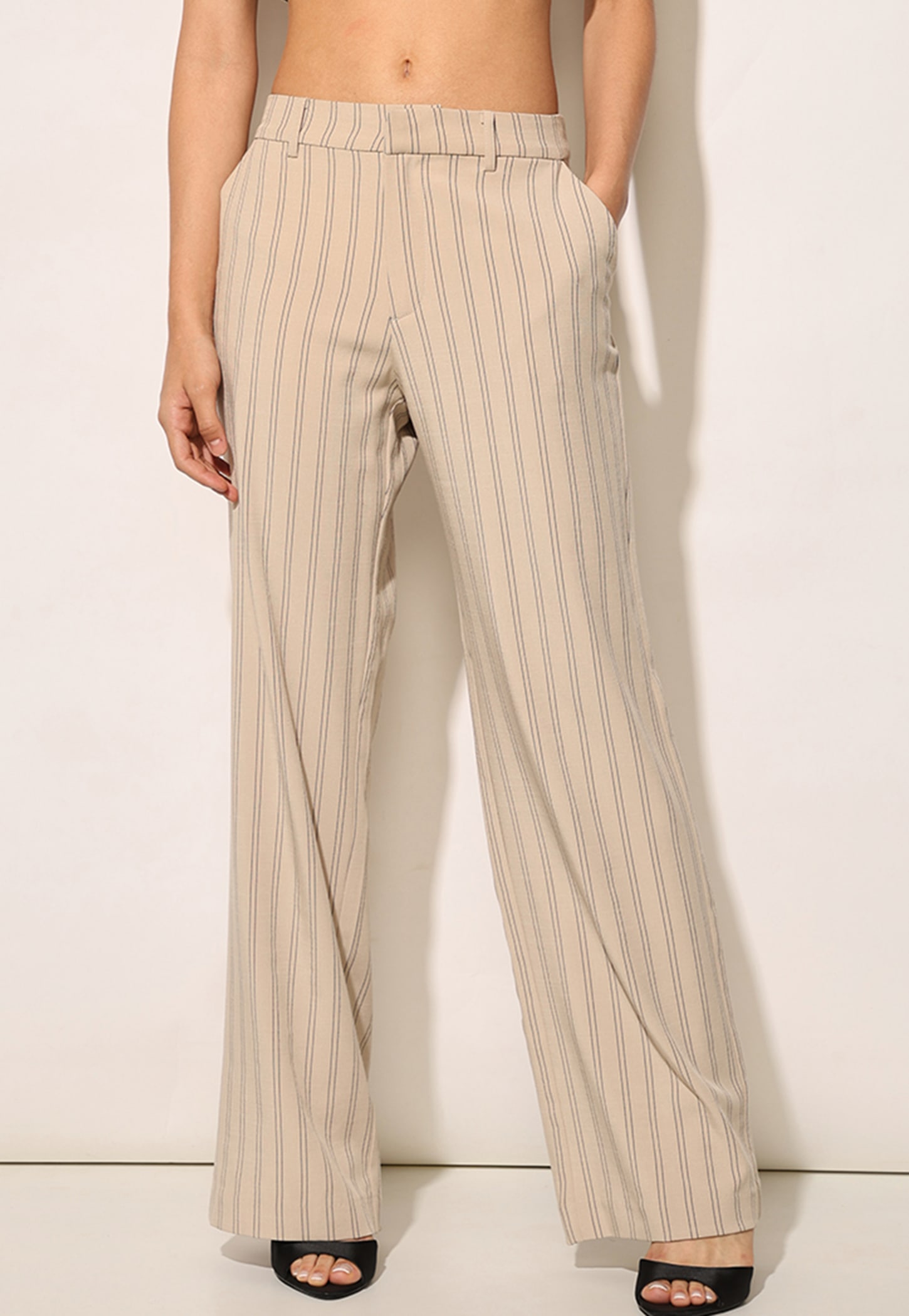 ONLY Striped Wide Leg Trousers-picture-49