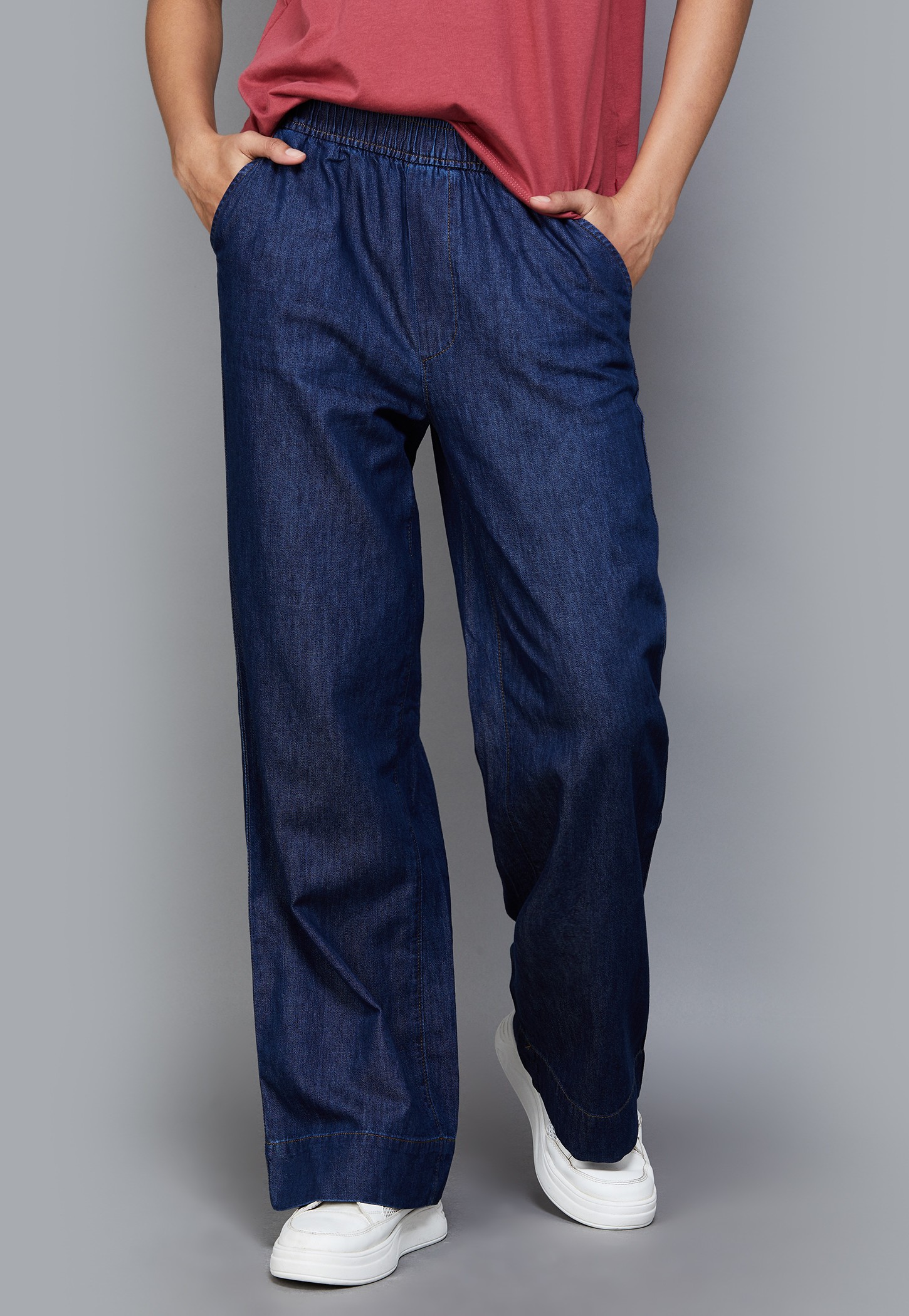XPOSE Darkwashed Wide-Leg Fit Jeans-picture-22
