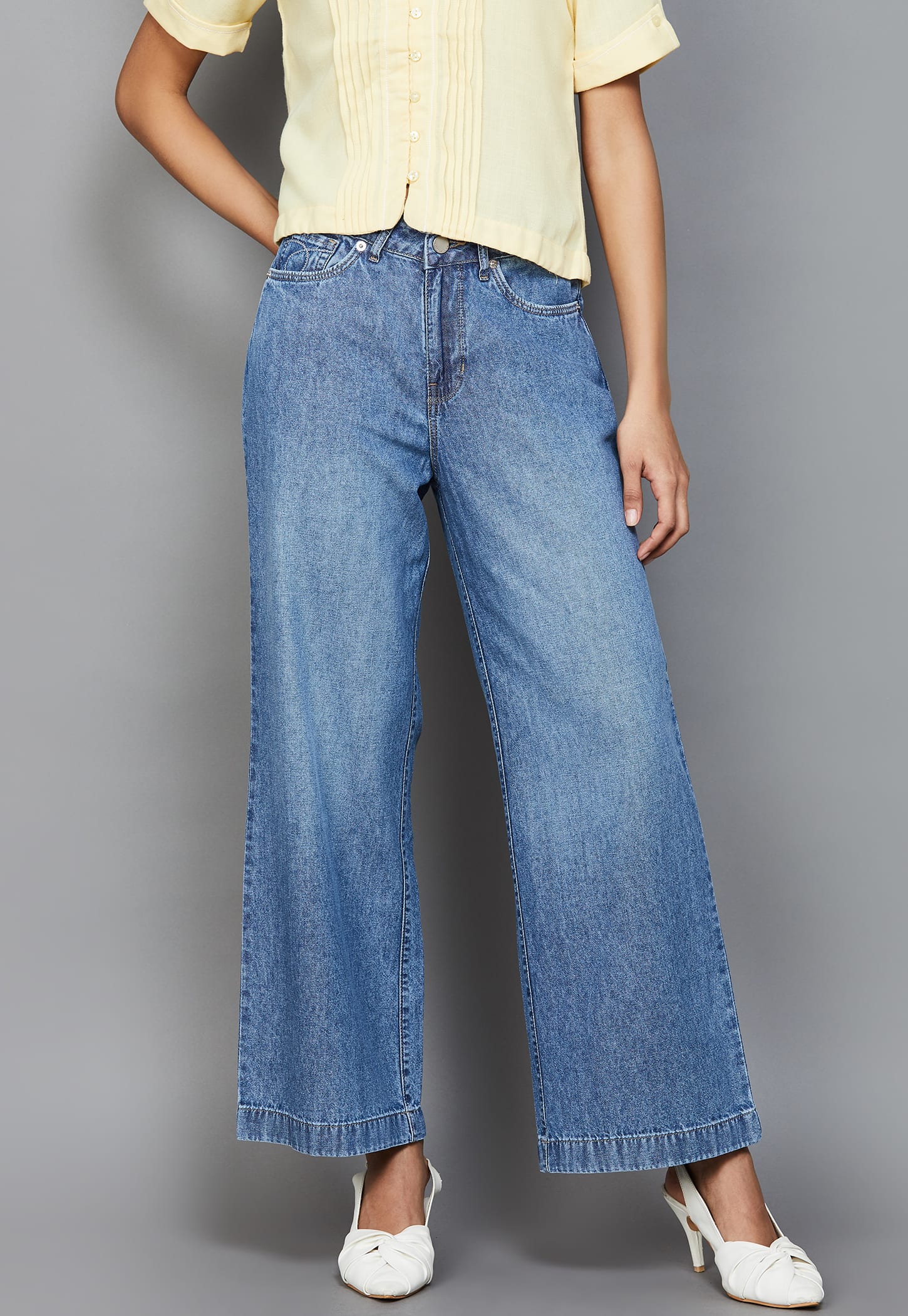 XPOSE Washed Super High Rise Wide Leg Jeans-picture-45