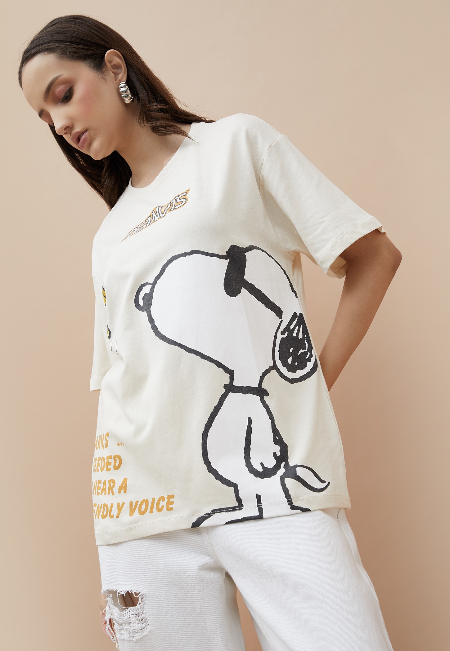 FAME FOREVER Peanuts Graphic Print T-shirt-image-14