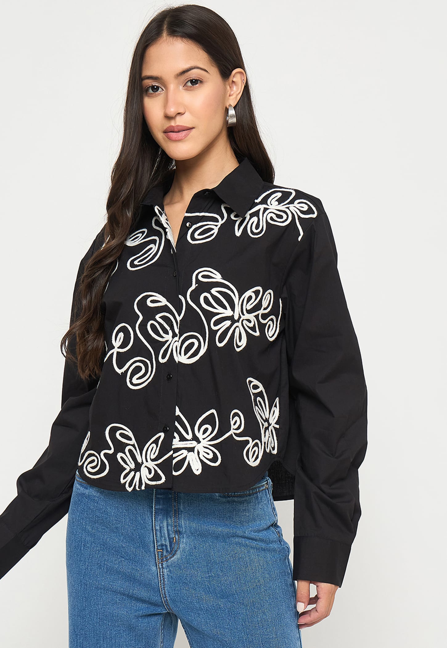 MADAME Floral Print Slim Fit Shirt-picture-33
