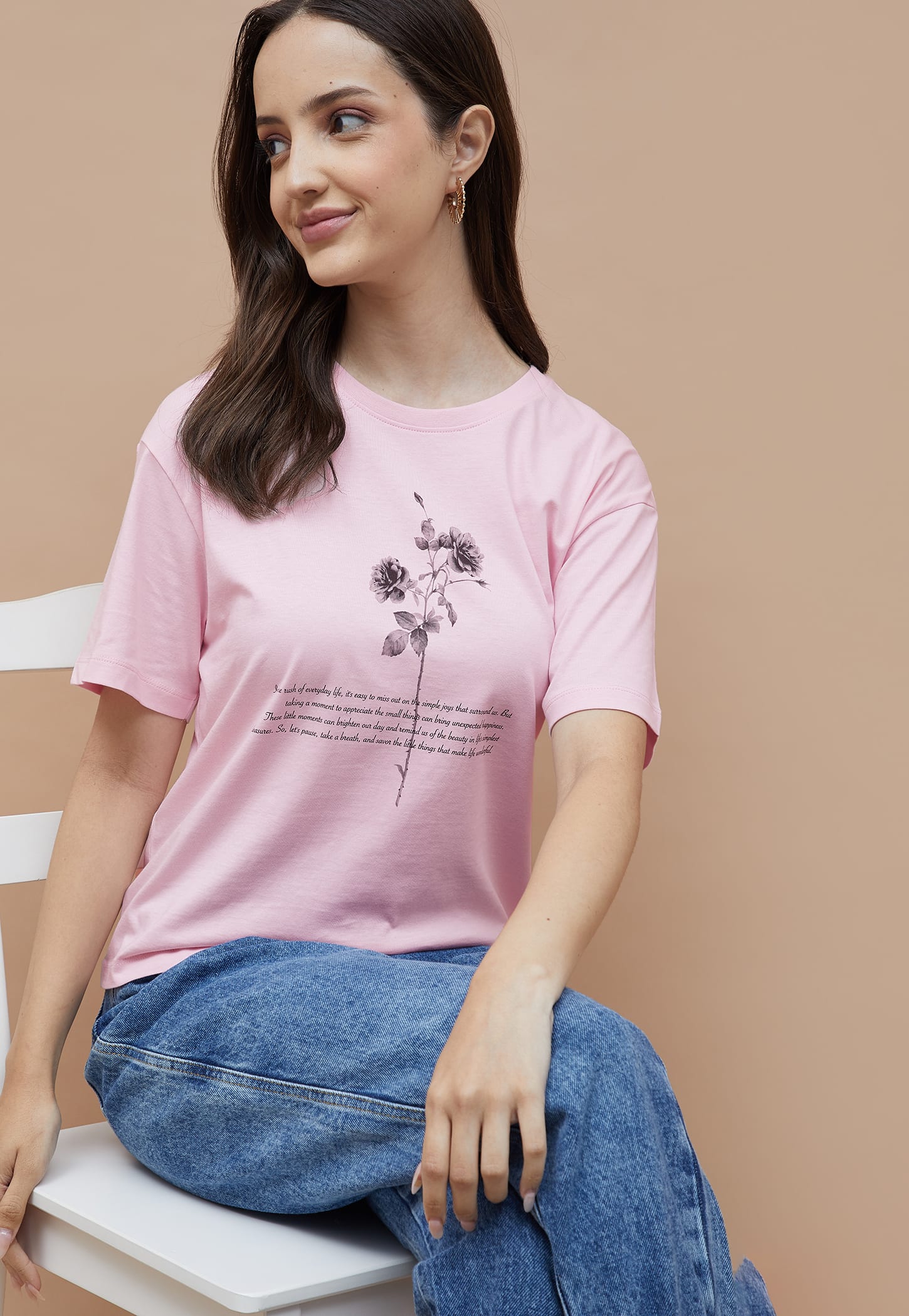 FAME FOREVER Floral Print T-shirt-picture-56
