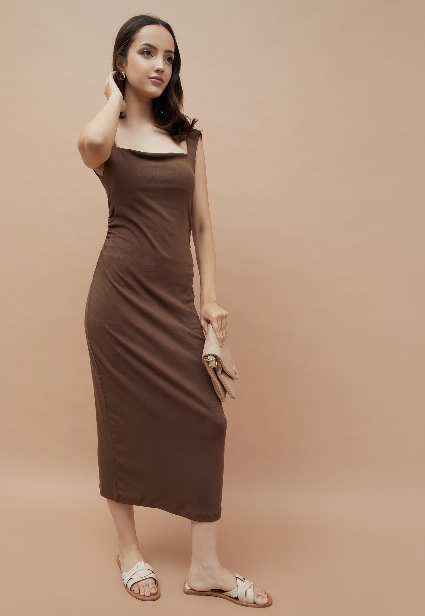 GINGER Solid Bodycon Dress-picture-31