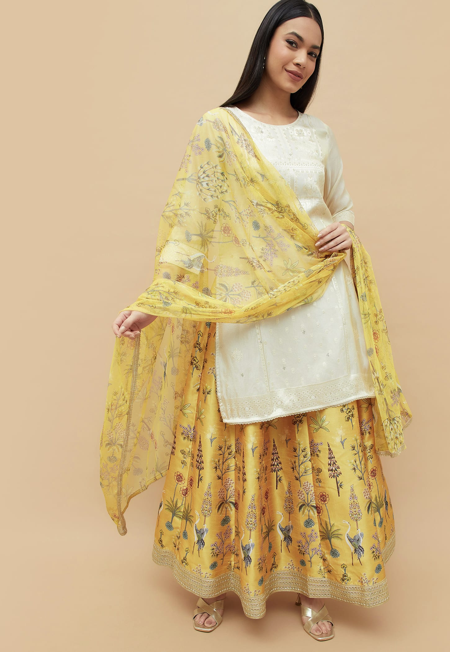 MELANGE Embroidered Straight Kurta Set-image-30