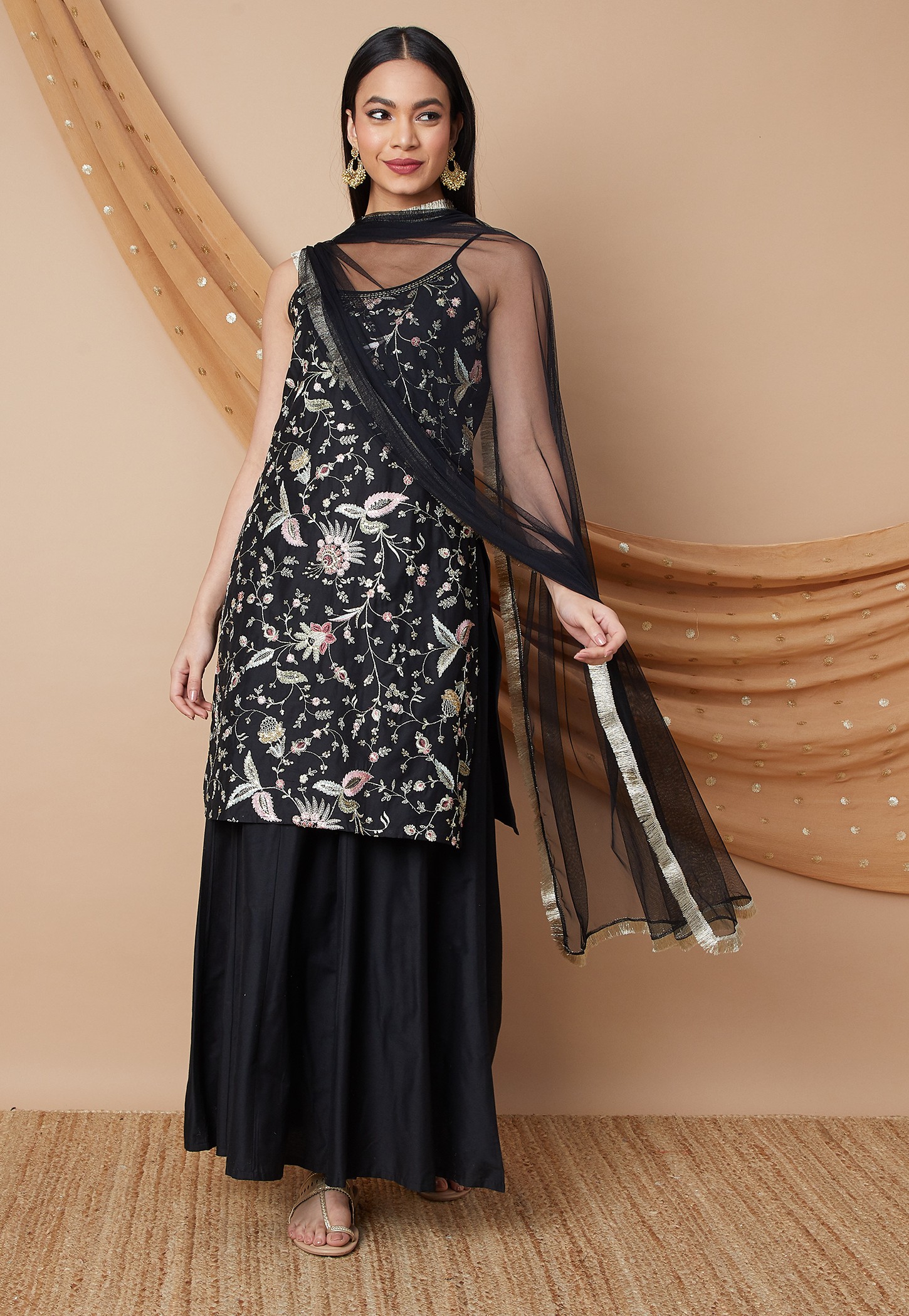 MELANGE Embroidered Straight Kurta Set-picture-28