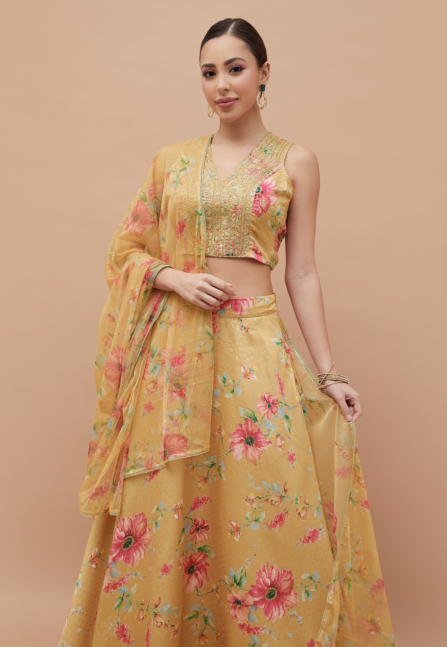 MELANGE Floral Print Skirt Set-picture-35