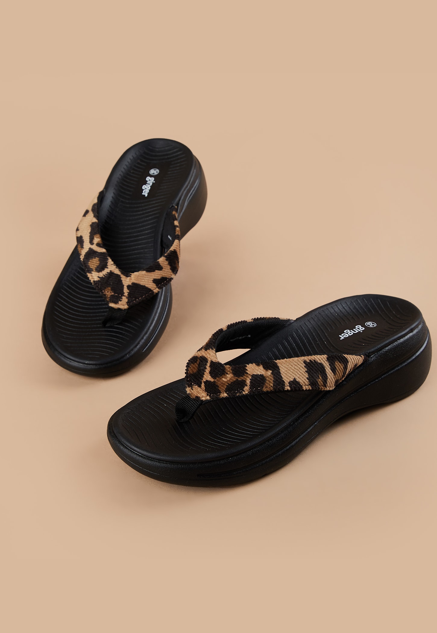 GINGER Animal Print Strap Platforms-picture-13