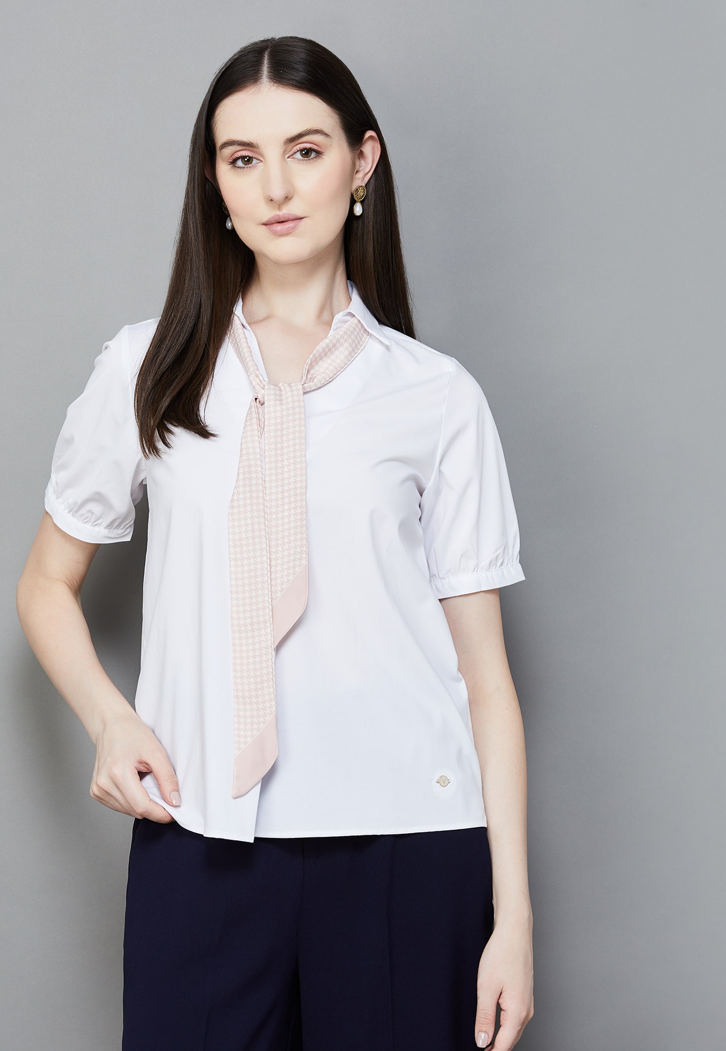VAN HEUSEN Solid Top with Tie-Up Neck-picture-53